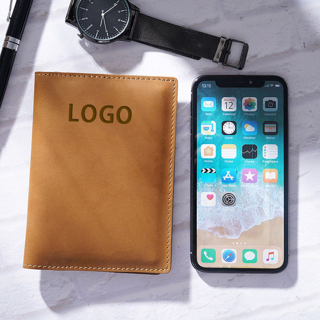 Cowhide Leather Passport Organizer Pouch