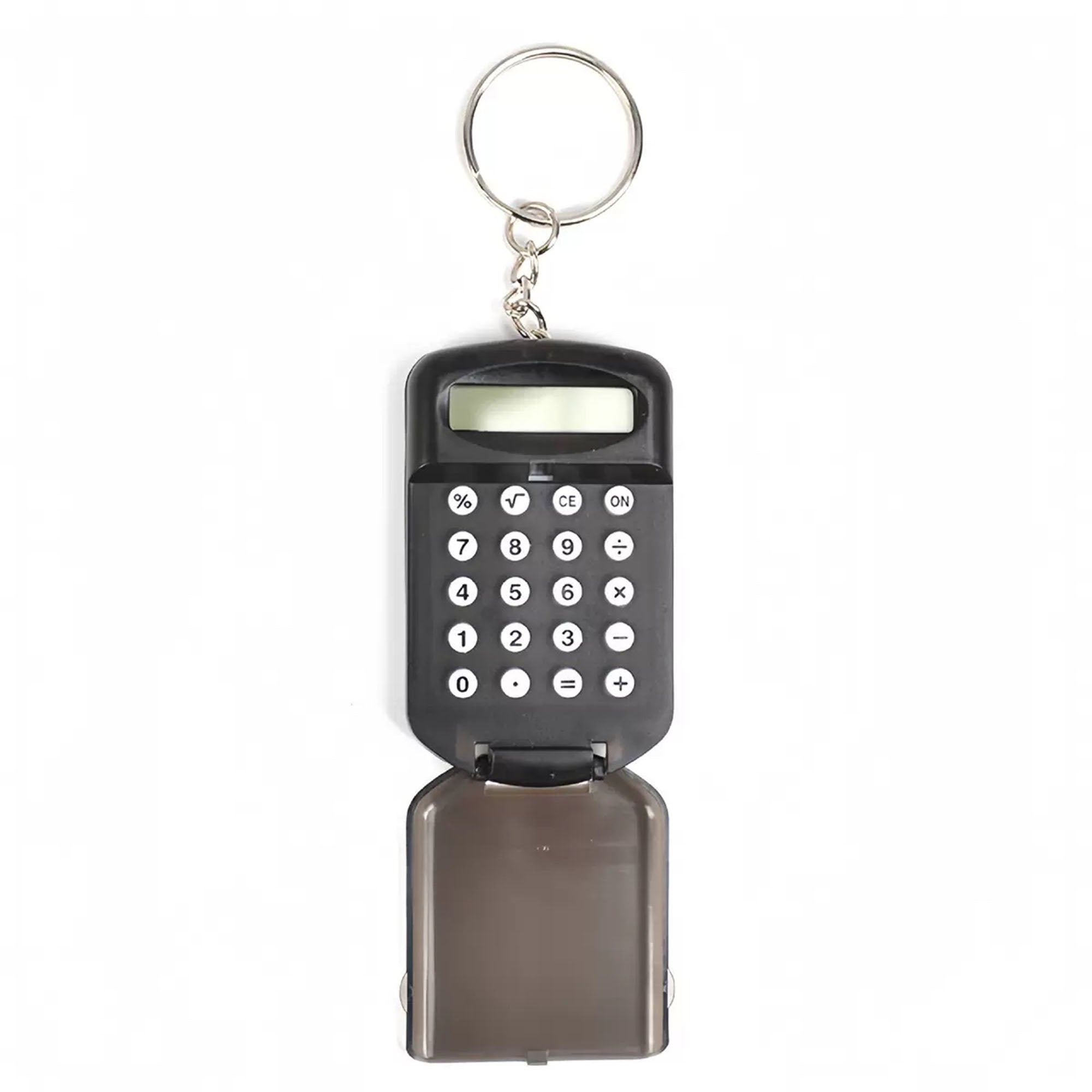 Mini Transparent Flip Calculator Keychain Portable Math Tool