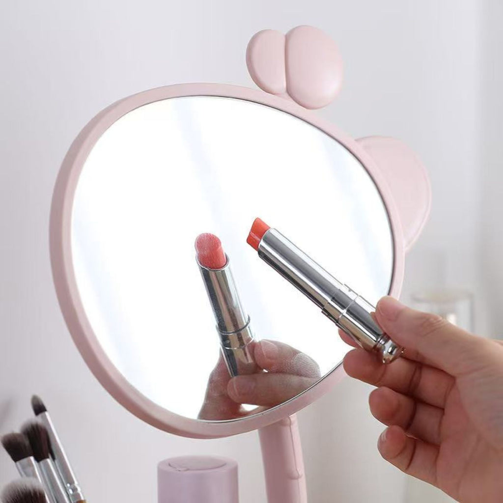 Desktop Cartoon Makeup Mirror Storage Box