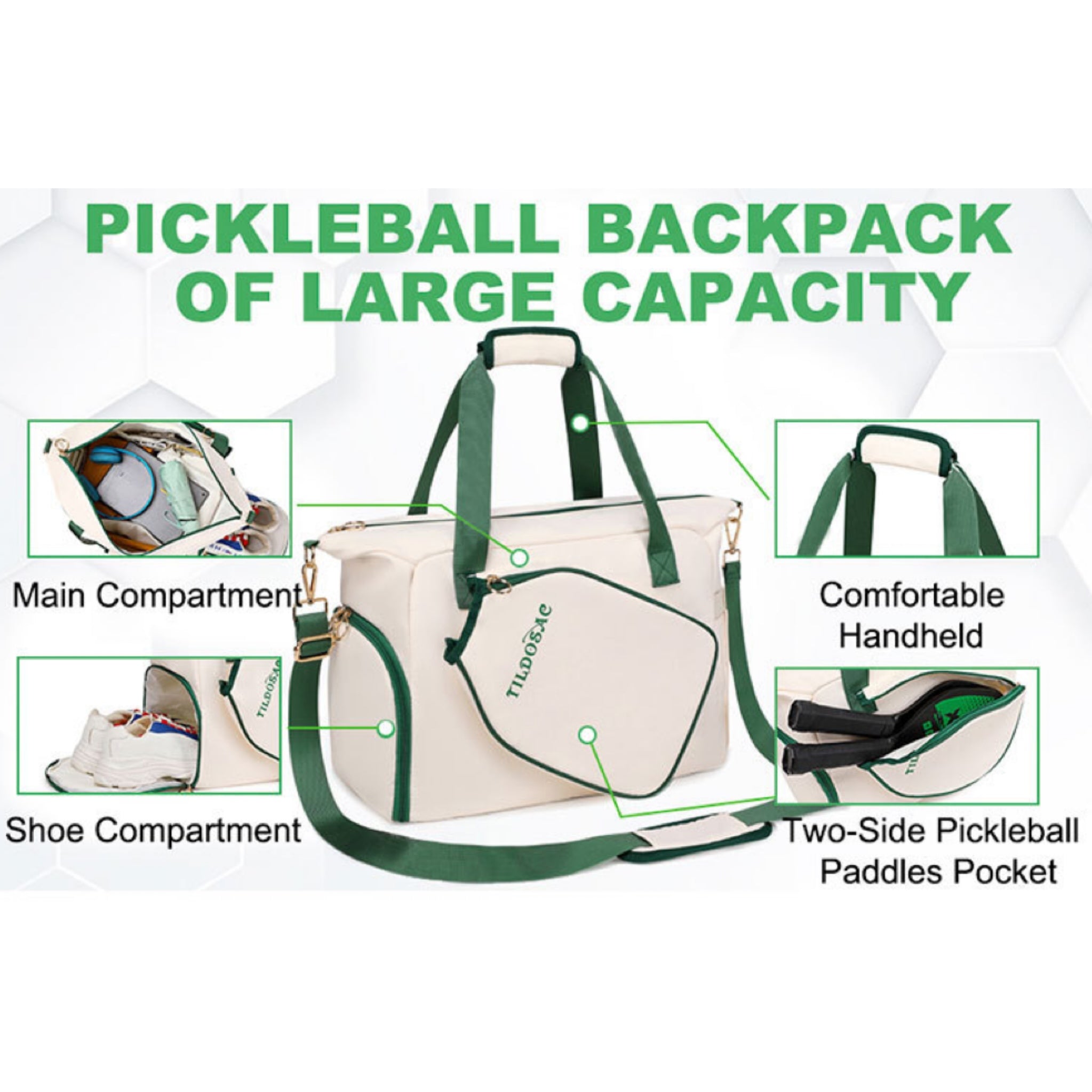 Multifunctional Handheld Pickleball Paddle Bag