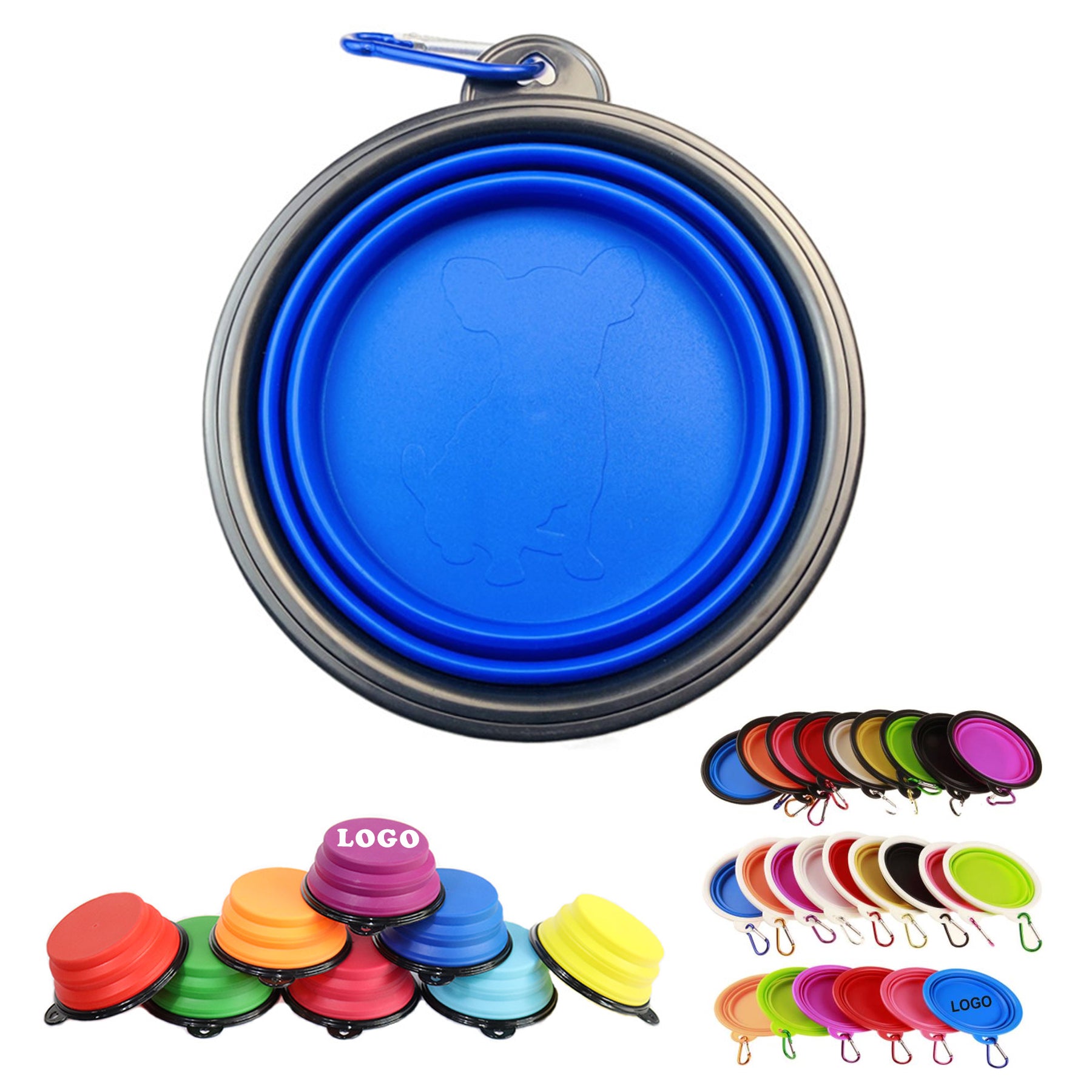 Collapsible Pet Bowl With Carabiner