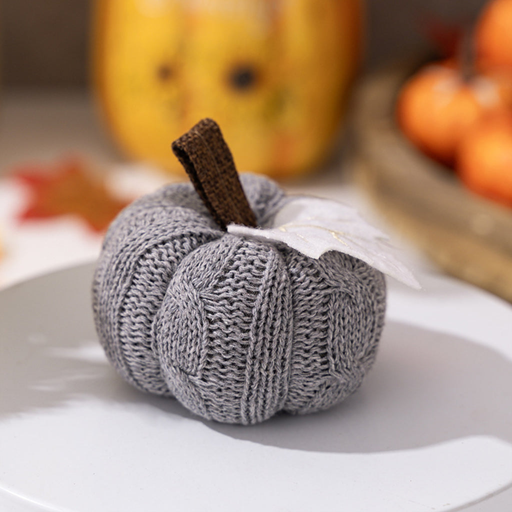 Pumpkin Knit Pendant Thanksgiving Ornament