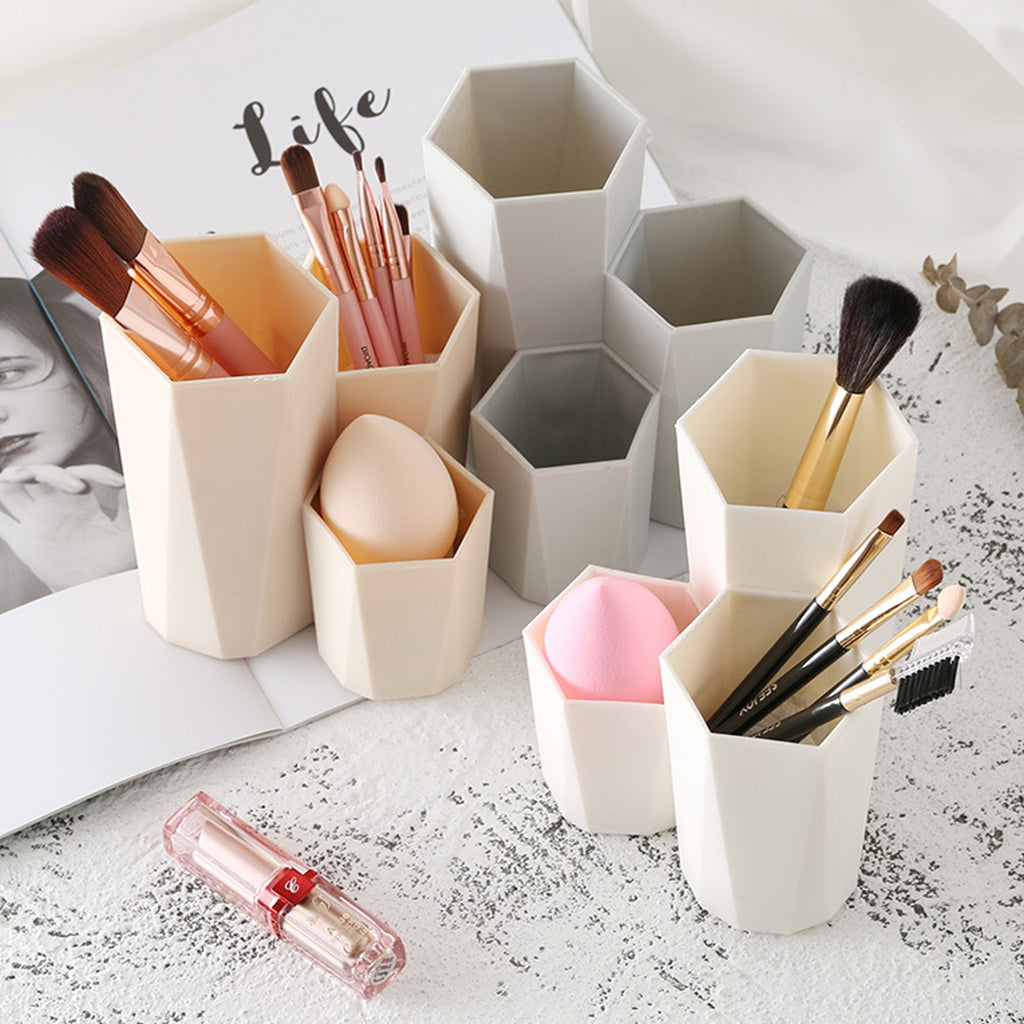 Desktop Makeup Brush Plastic Storage Bucket