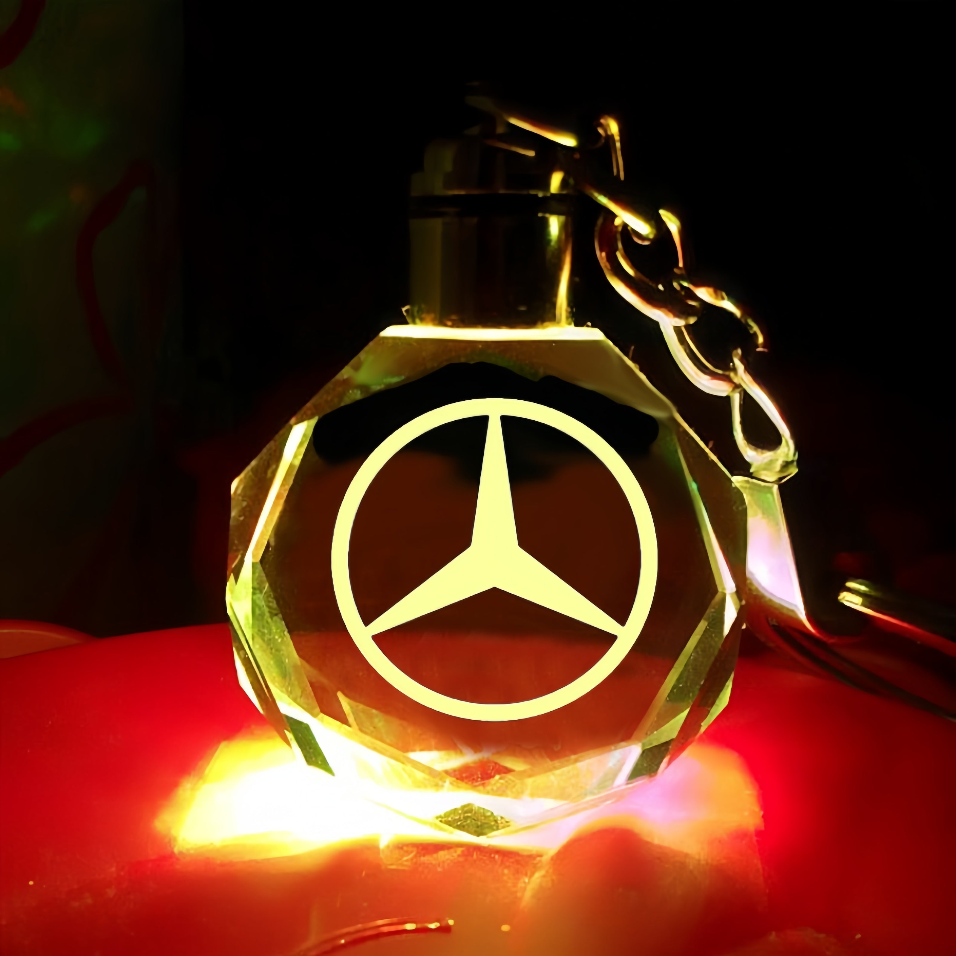 Light Up Crystal Keychain