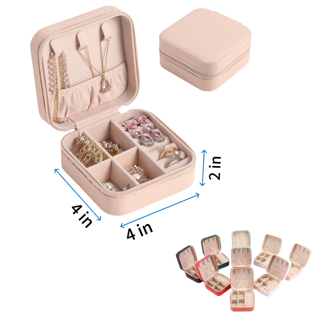 Square Zipper Jewelry Storage Box