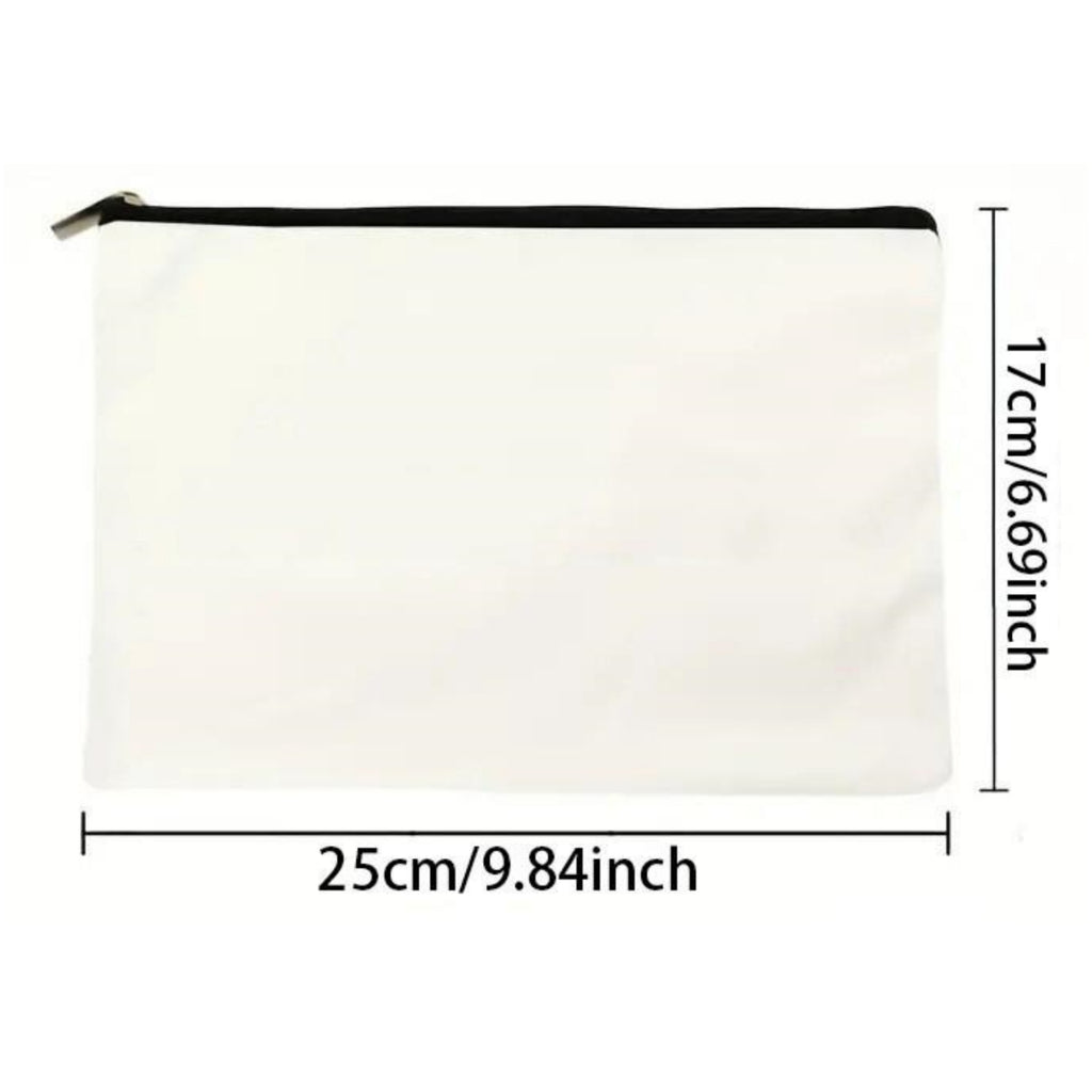 Linen Double-Sided Printed Zipper Bag/Cosmetic Bag