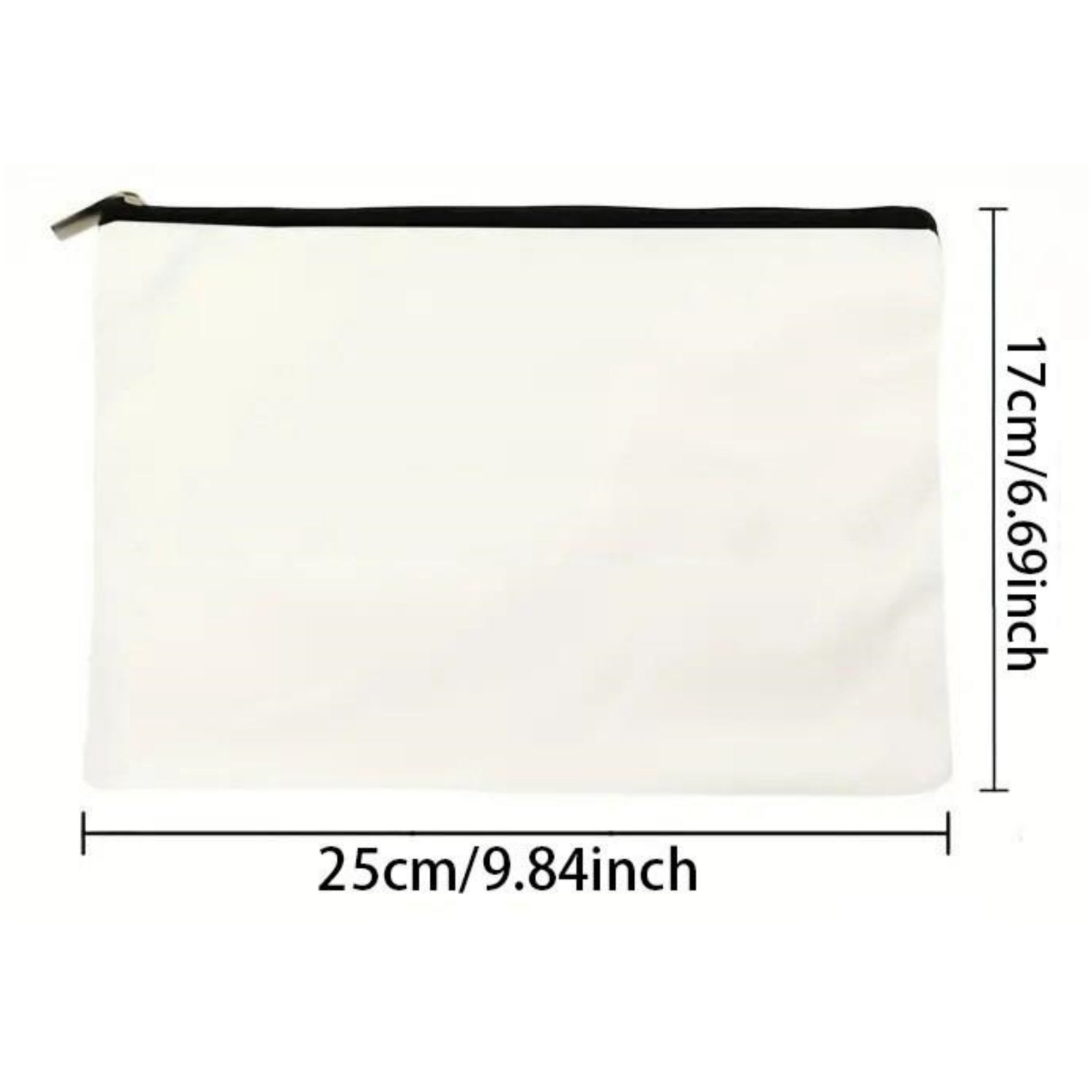 Linen Double-Sided Printed Zipper Bag/Cosmetic Bag