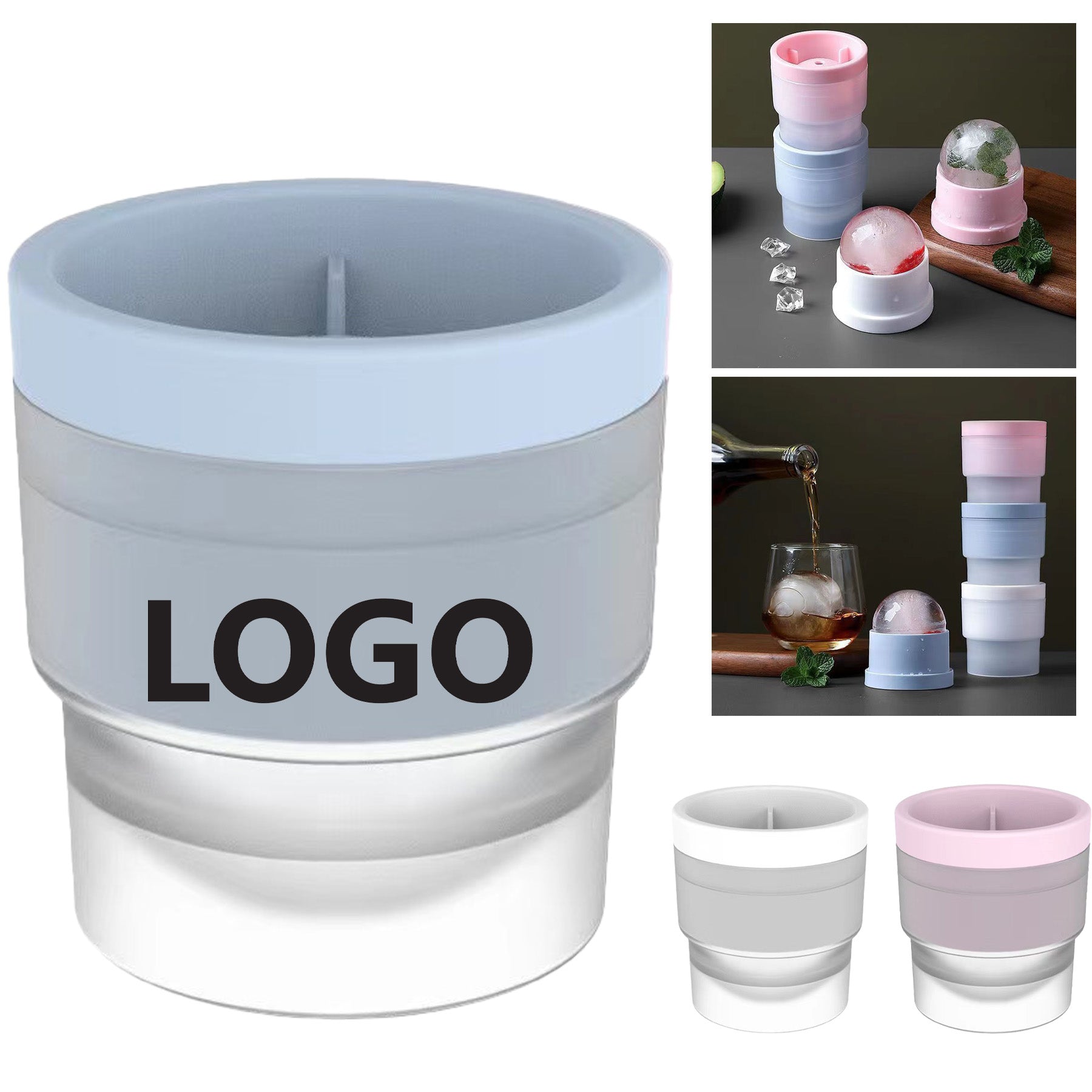 Whiskey Ice Sphere Mold with Easy Release Design