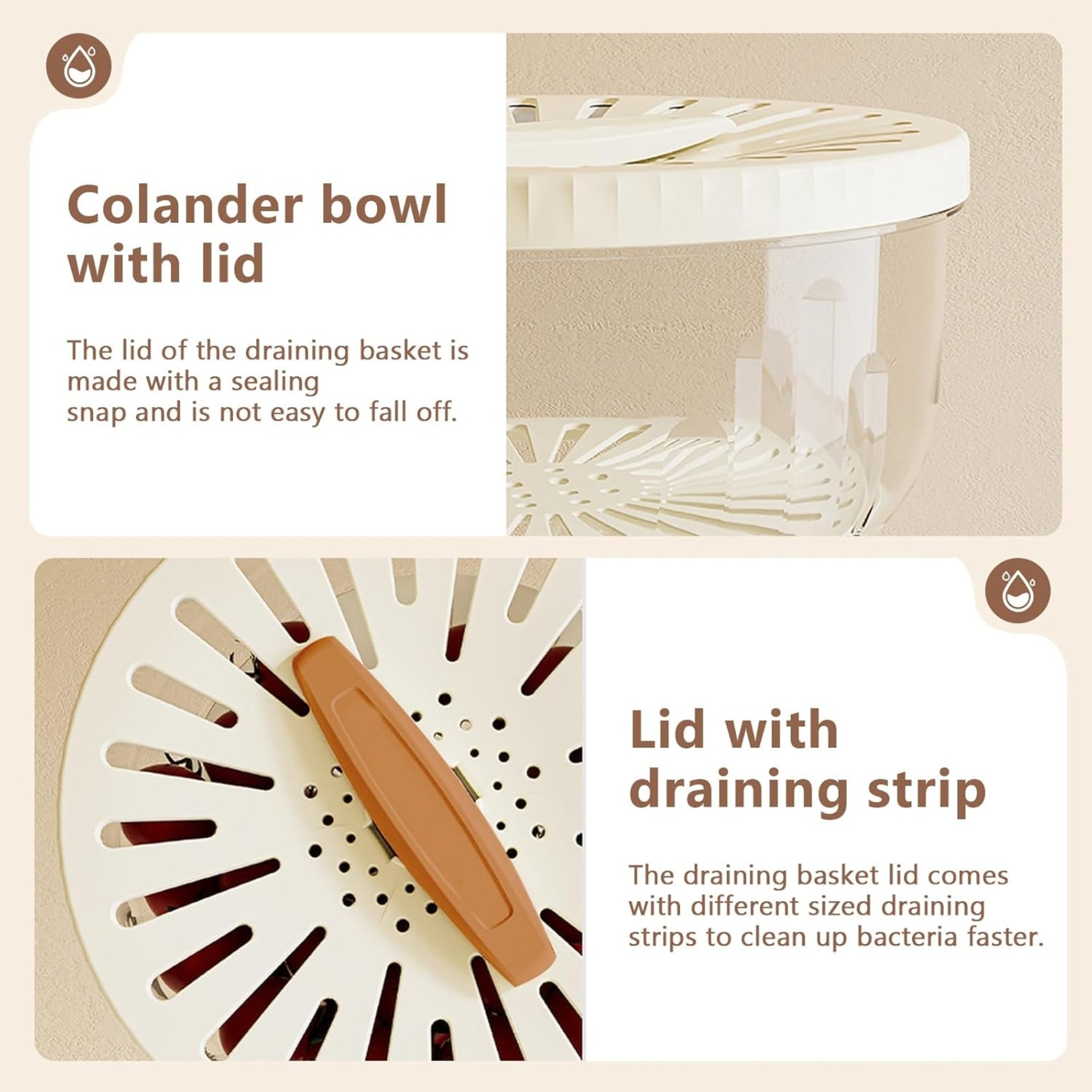 24cm Expandable Hands-Free Fruit Bowl