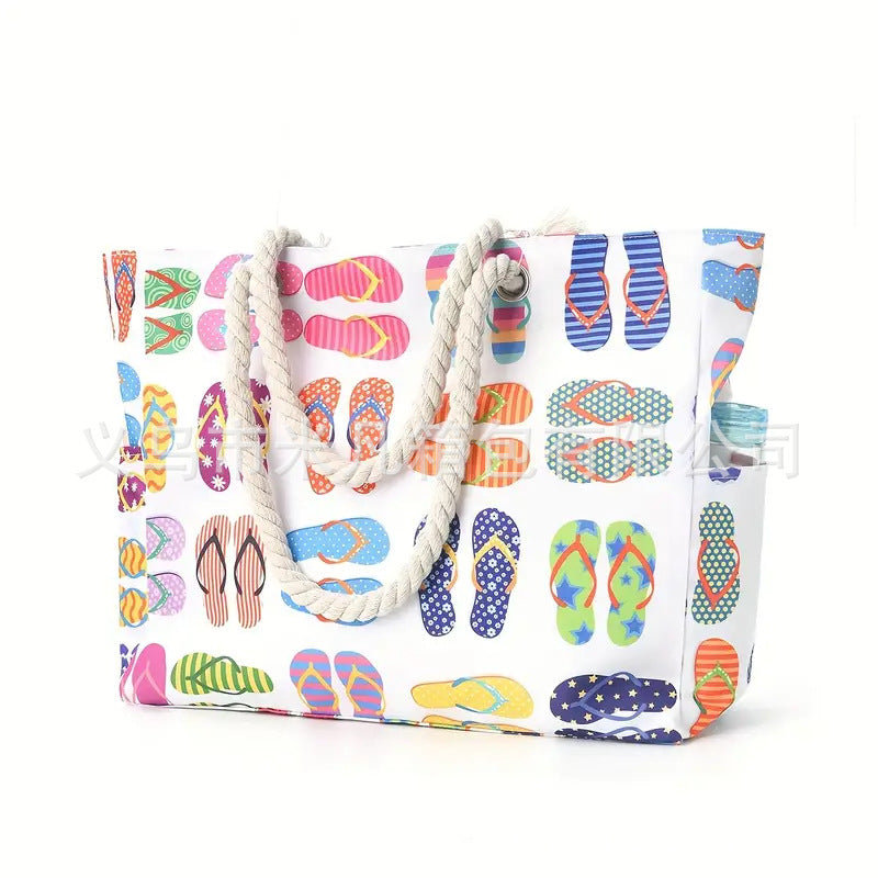 Waterproof Beach Tote Bag with Zipper