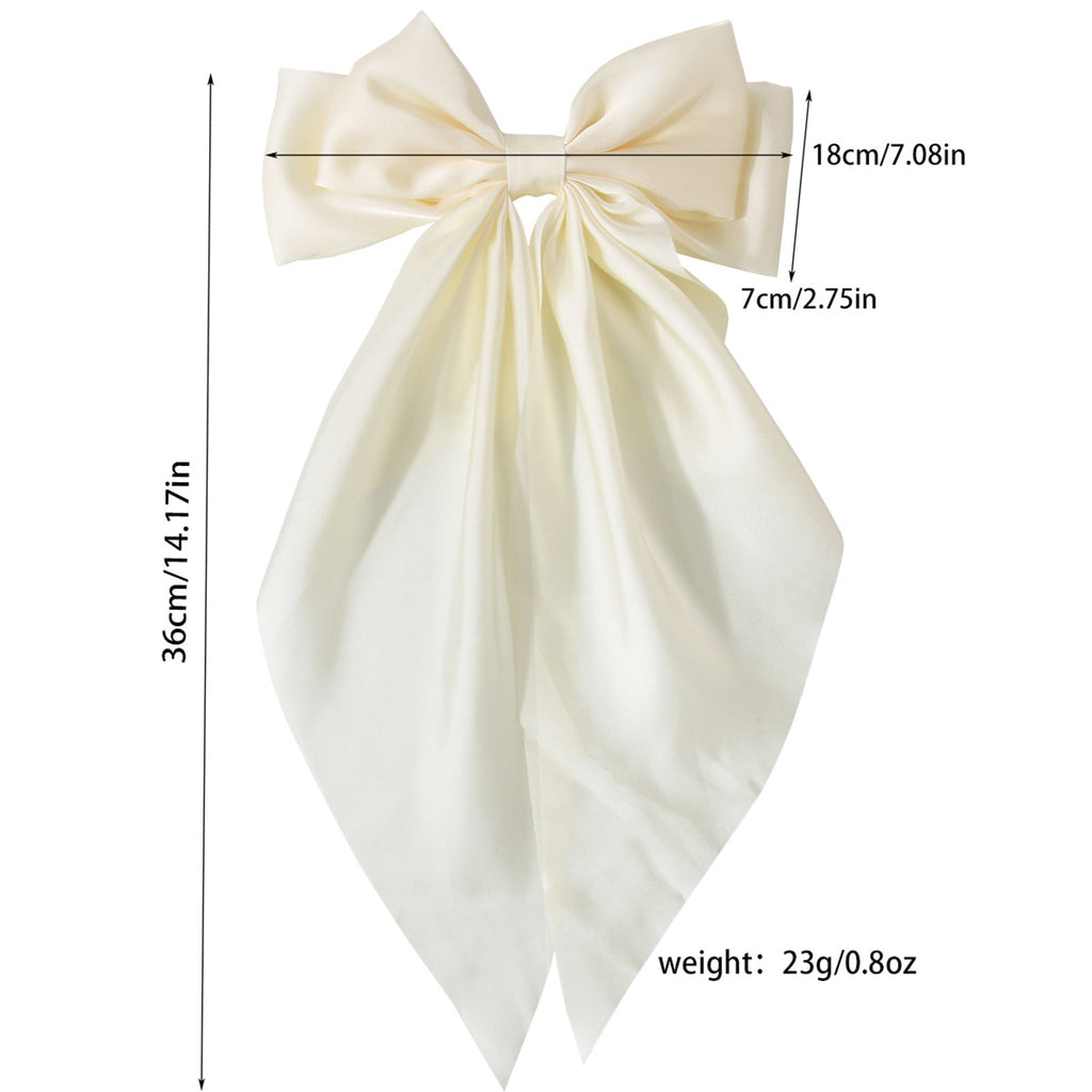 Satin Bow Hair Clips for Women