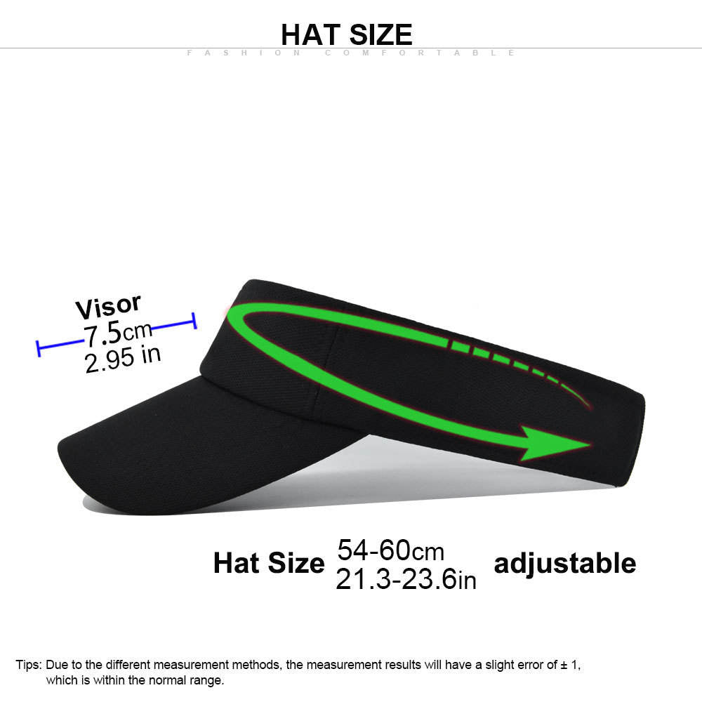 Customized Adjustable Cotton Visor For Both Men And Women
