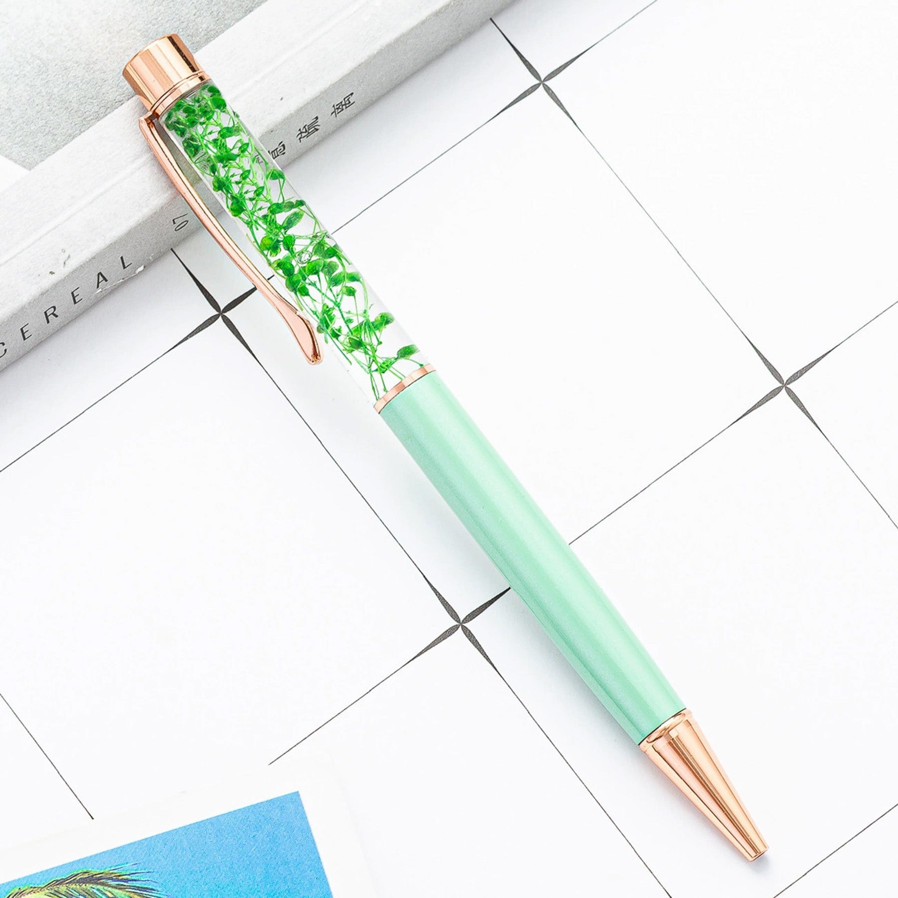 Fill The Oil With Dried Flower Ballpoint Pens