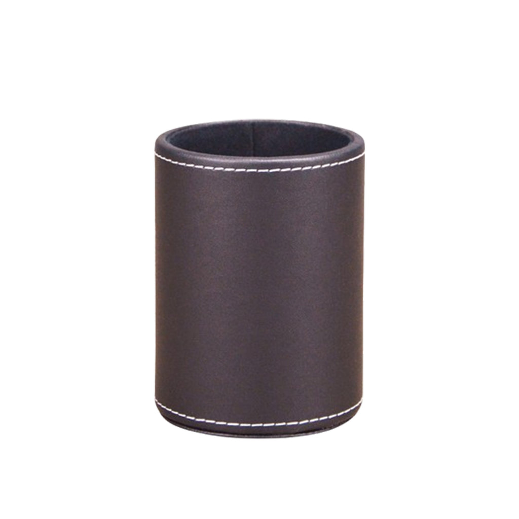 PU leather Round Pencil Pen Cup Holder