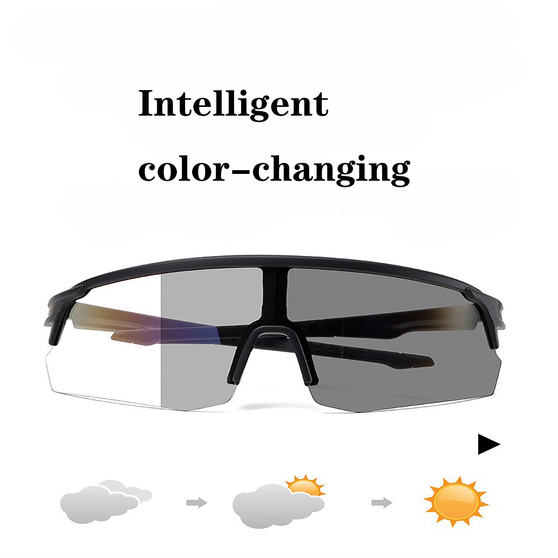 Photosensitive Color-Changing Cycling Glasses
