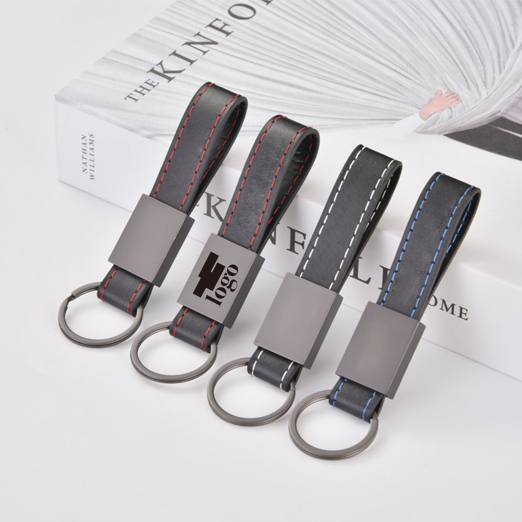 Leather And Alloy Keychain