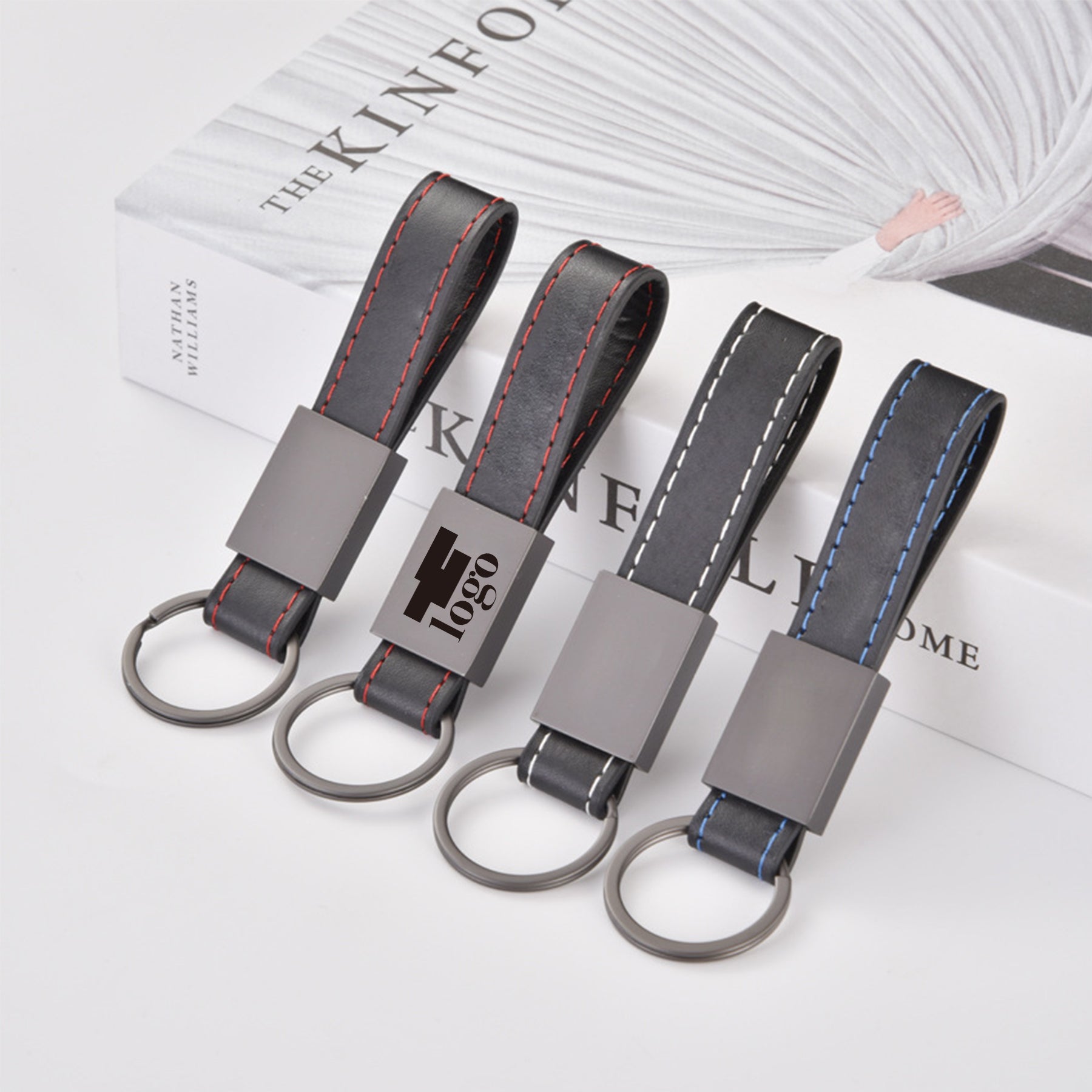 Leather And Alloy Keychain