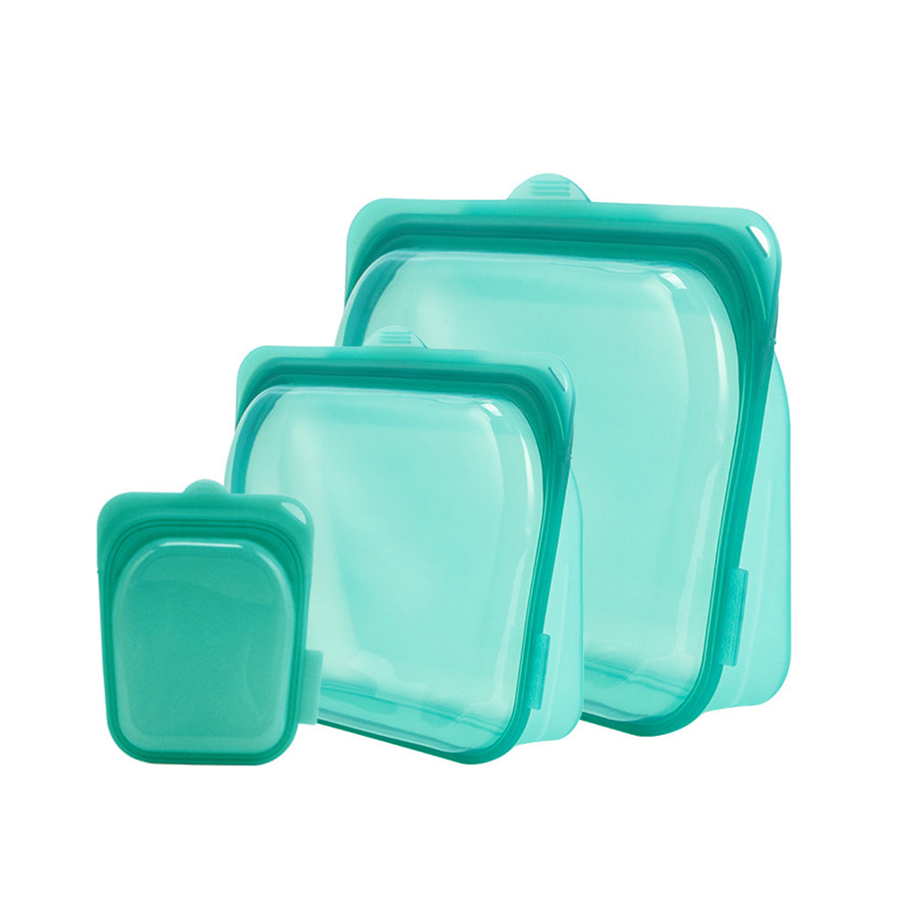 Reusable Silicone Storage Bag Set Of 3