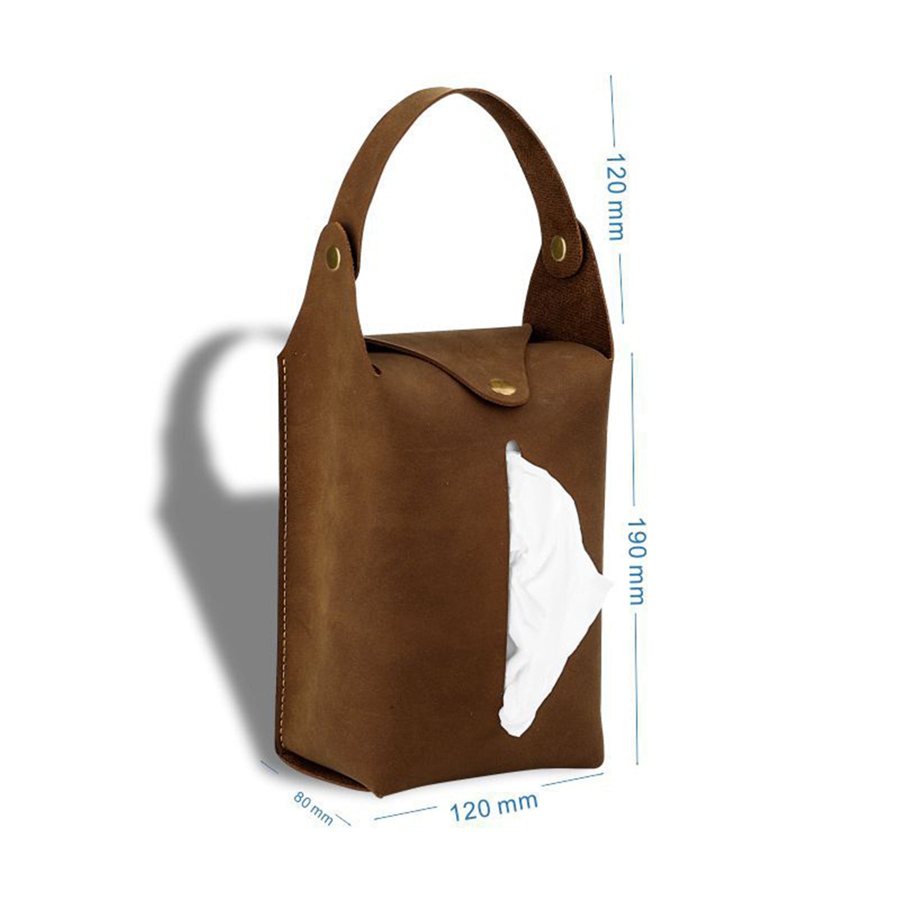 Hanging Leather Tissue Holder