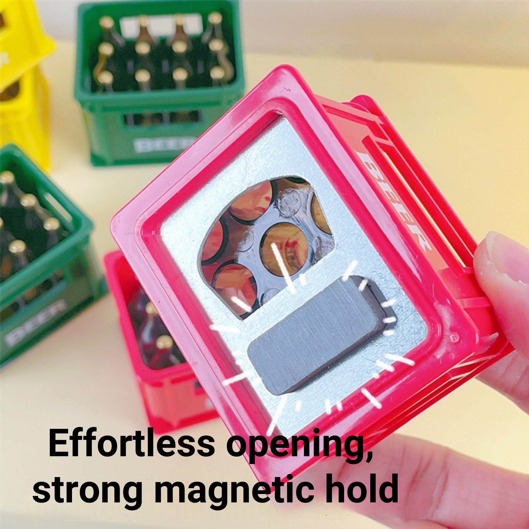 Three-dimensional Magnetic Refrigerator Magnet Bottle Opener