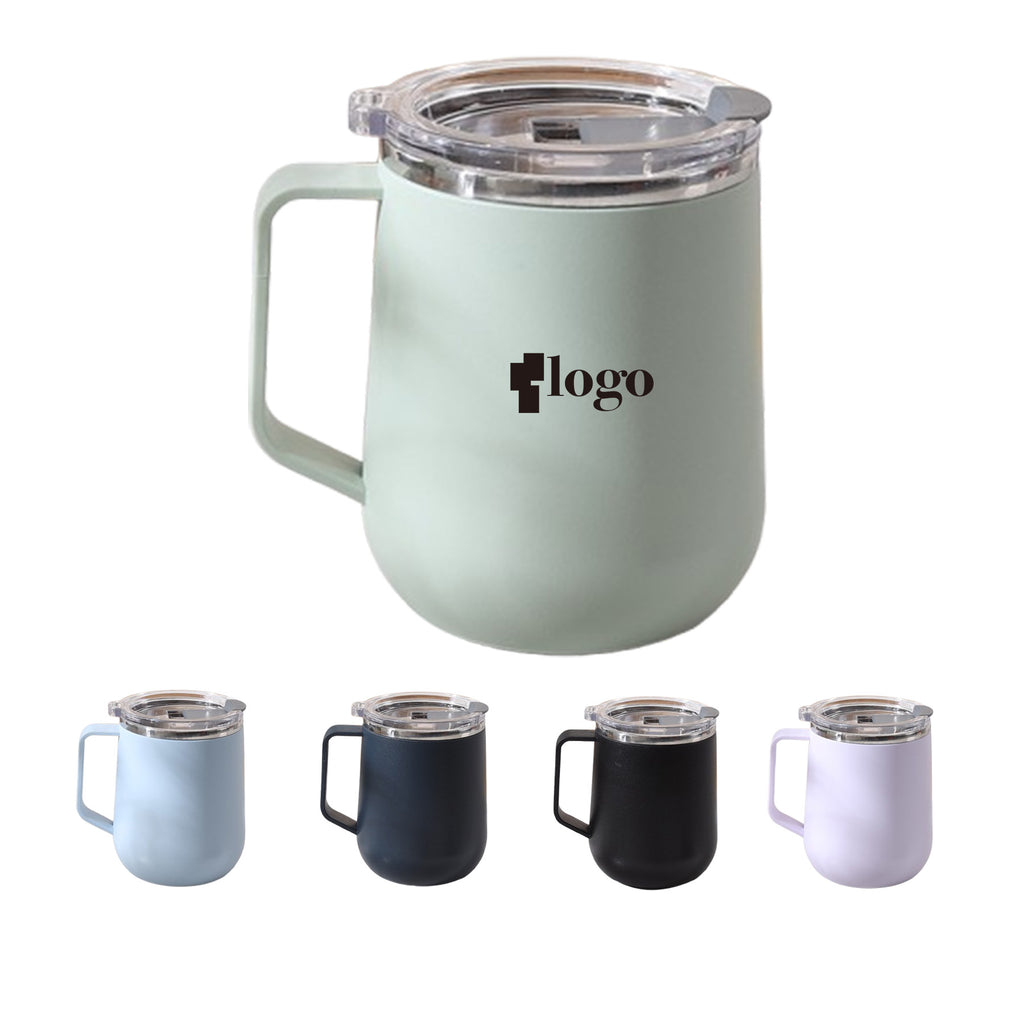 17 Oz Insulated Coffee Mug with Handle and Lid