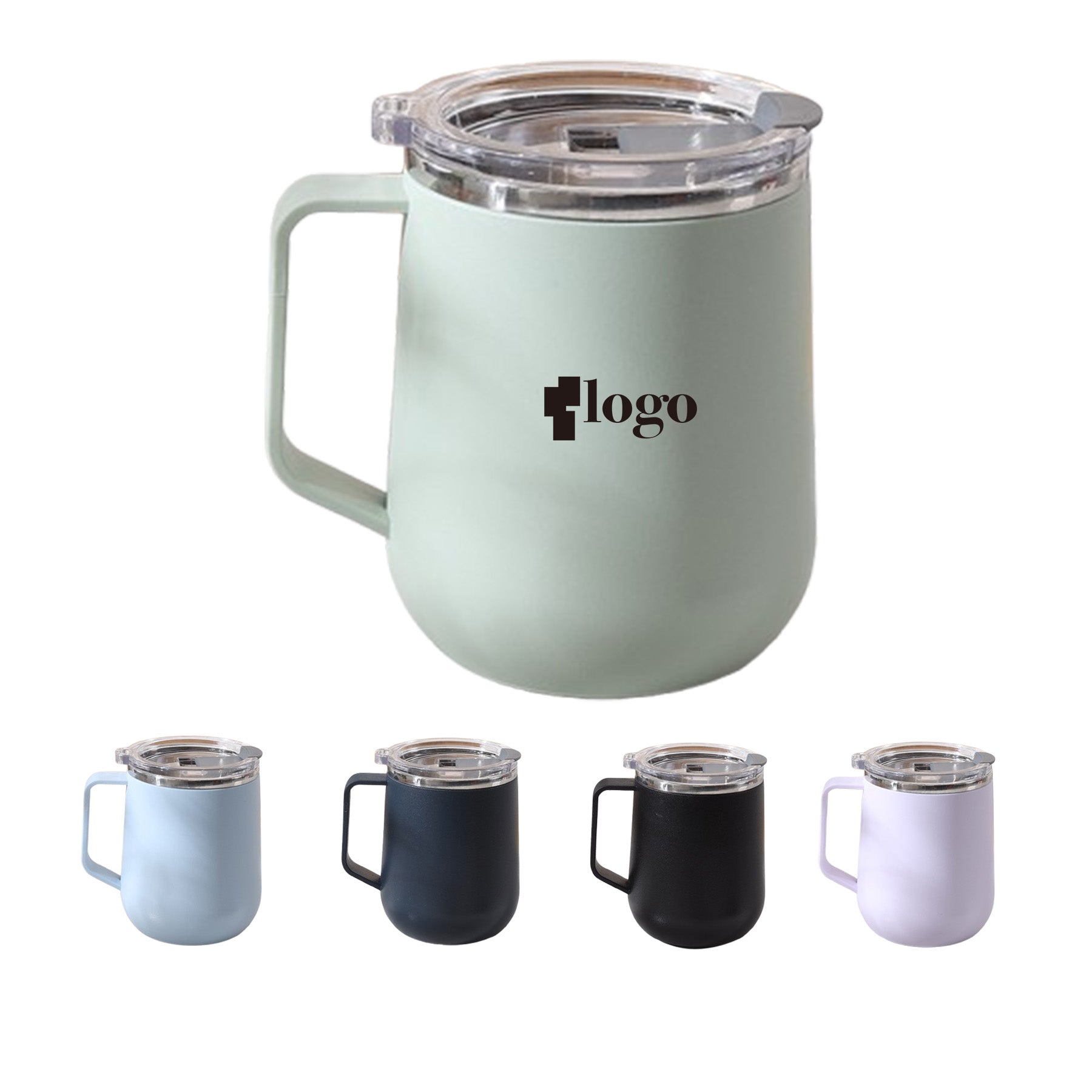17 Oz Insulated Coffee Mug with Handle and Lid