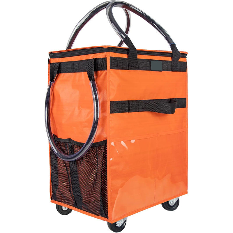 Foldable Large - capacity Supermarket Shopping Bag Trolley