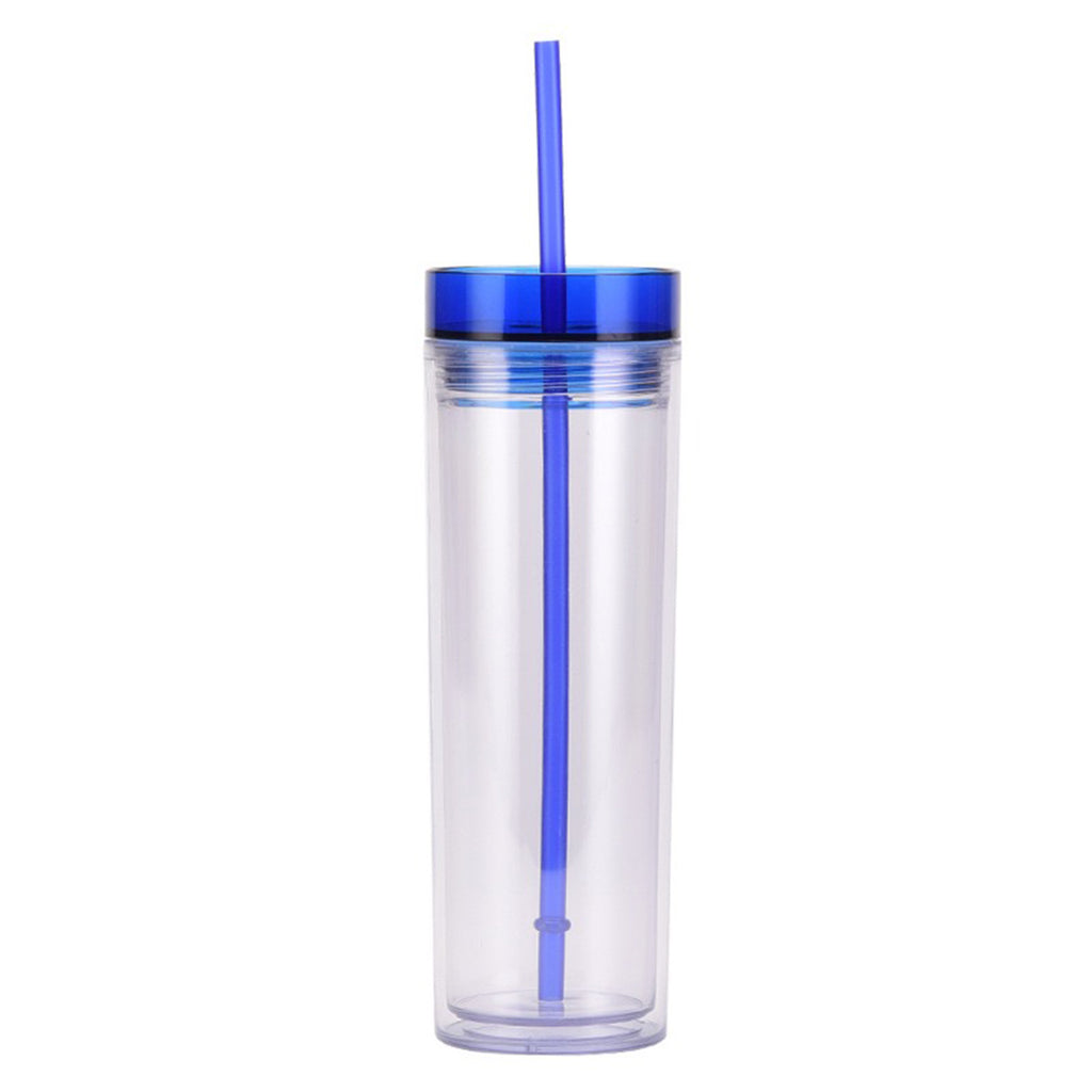 Double Layer Acrylic Transparent Straw Cup