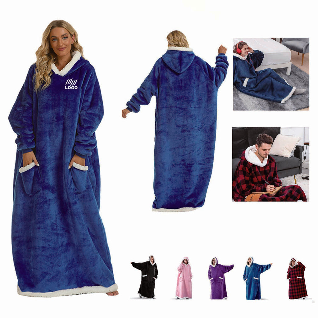 Wearable Blanket Hoodie With Sleeves