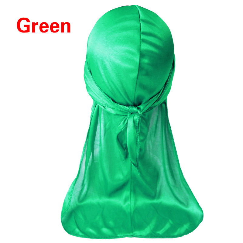 Imitation Silk Long Tail Turban Hat