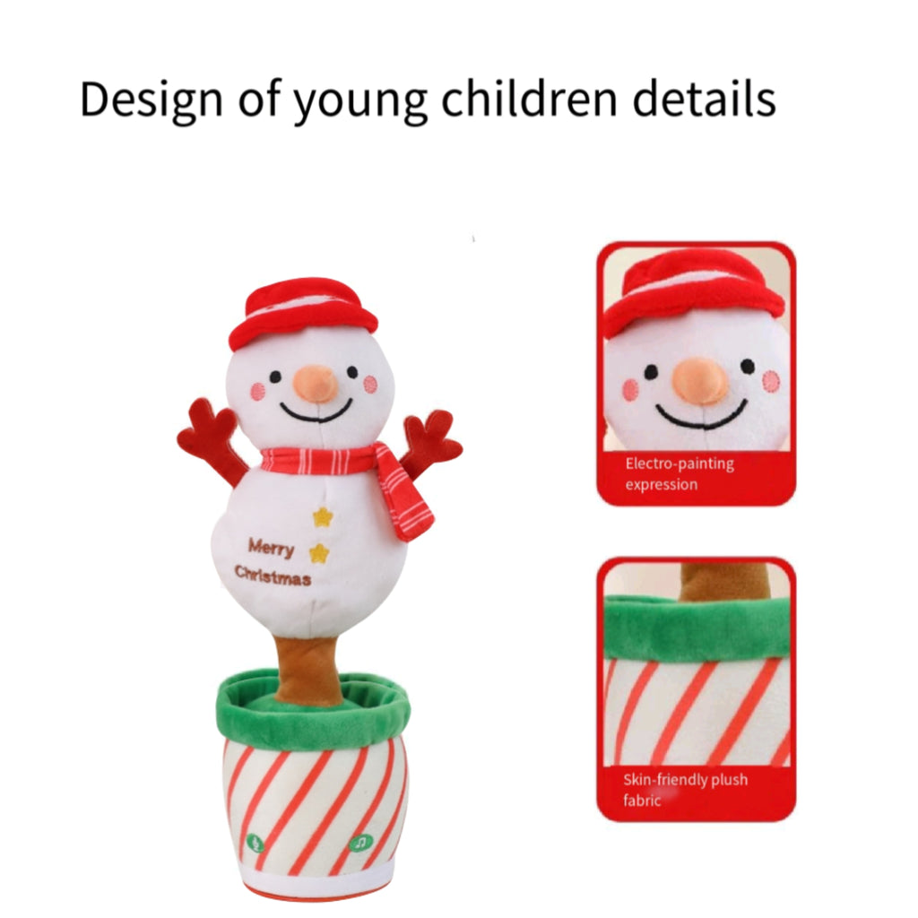 New 2025 Xmas Plush Sing Talk Record Santa Tree Gift