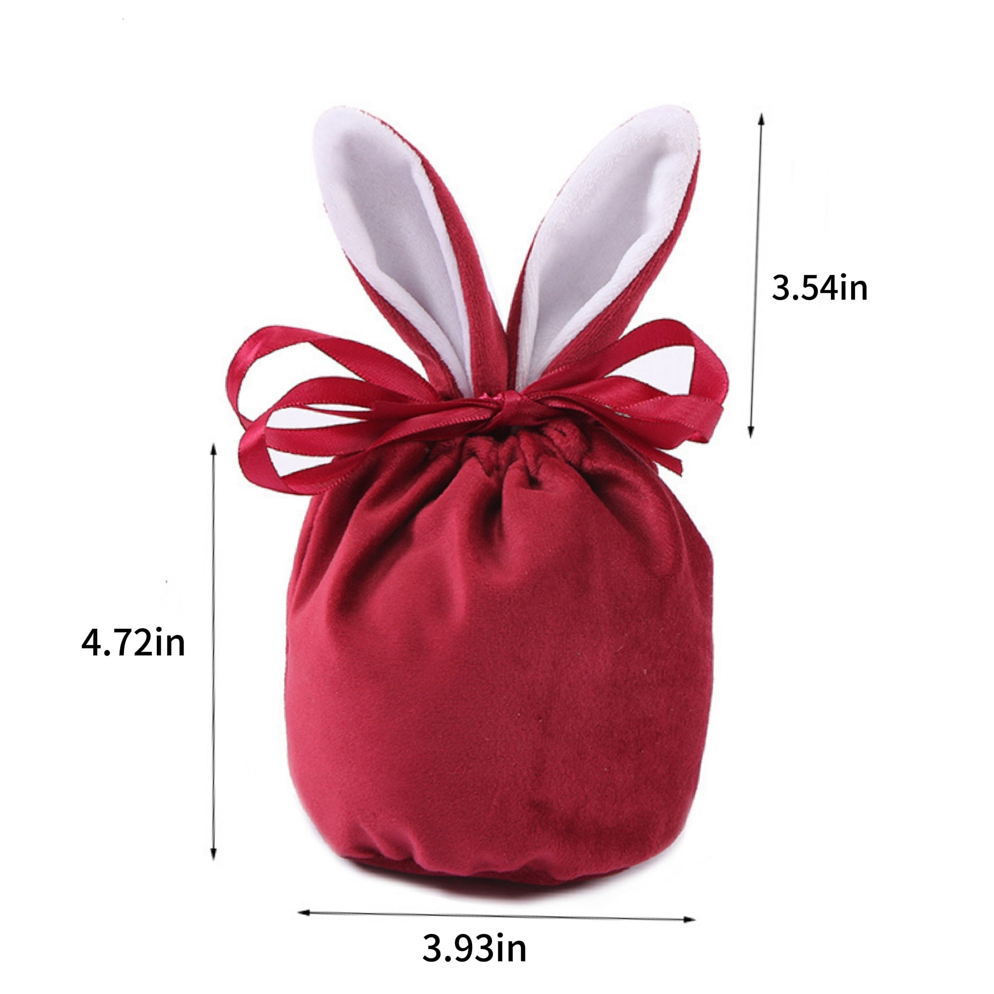 Easter Bunny Velvet Drawstring Bag