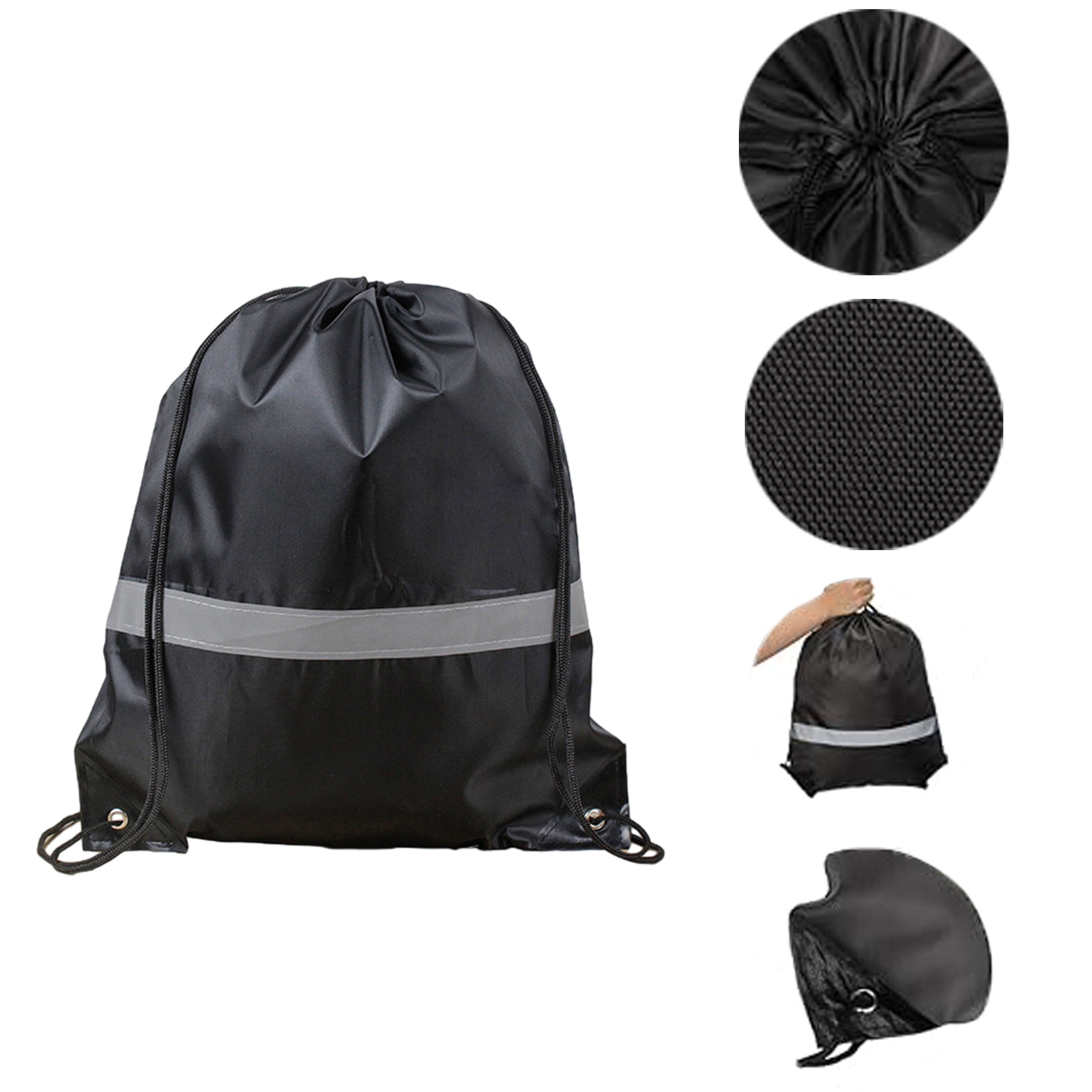 Reflective Drawstring Backpack