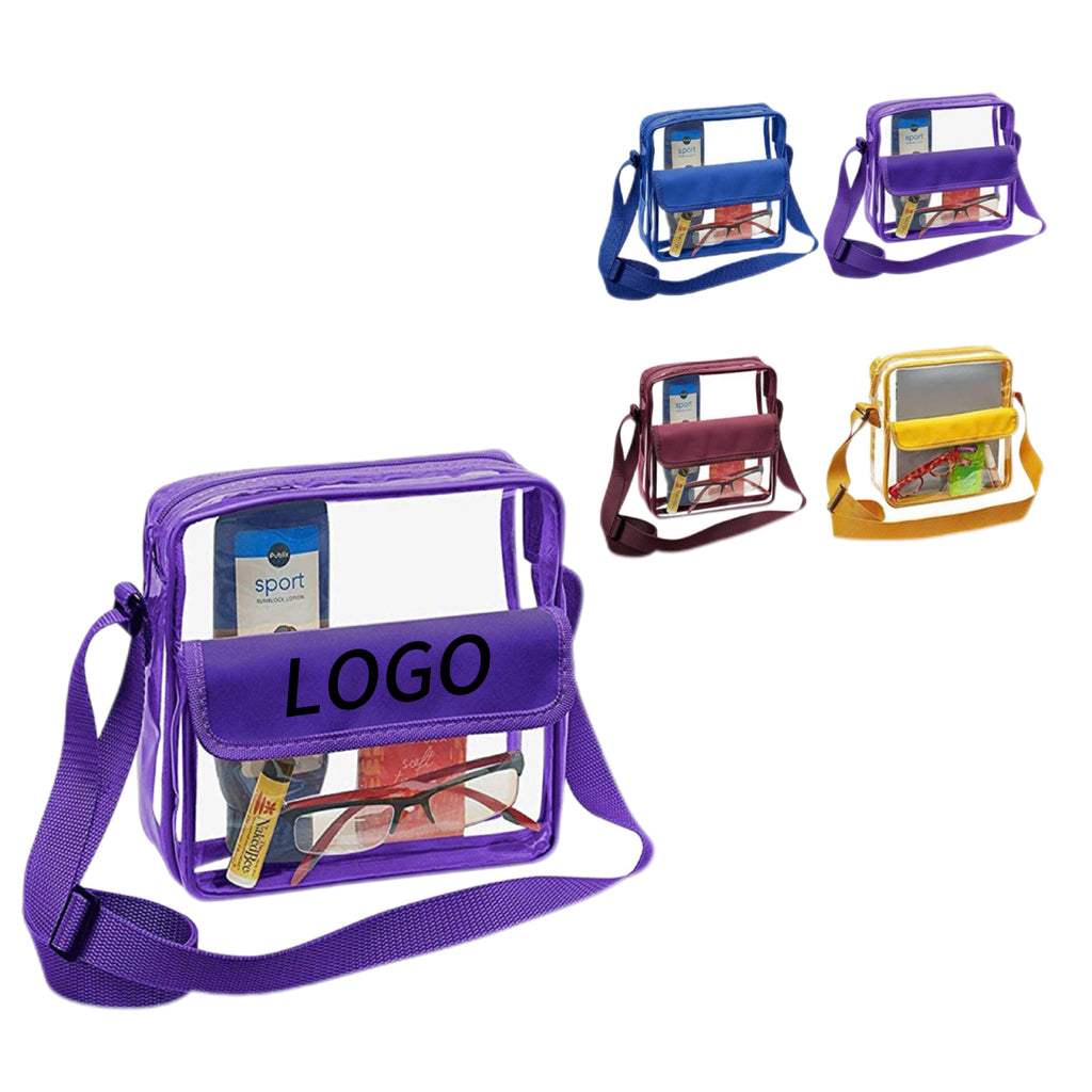 Clear PVC Crossbody Shoulder Bag