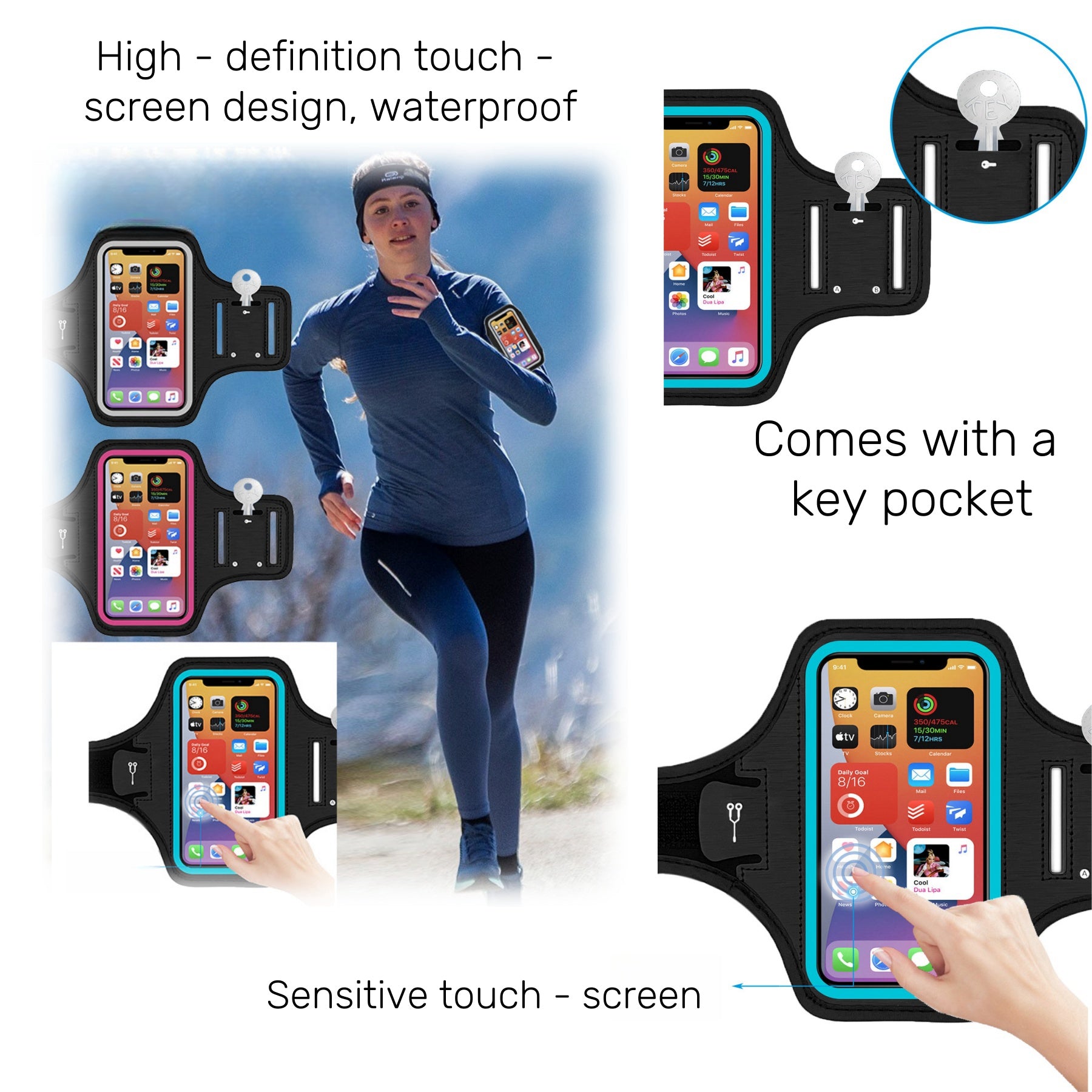 Touch - screen Waterproof Sports Arm Bag
