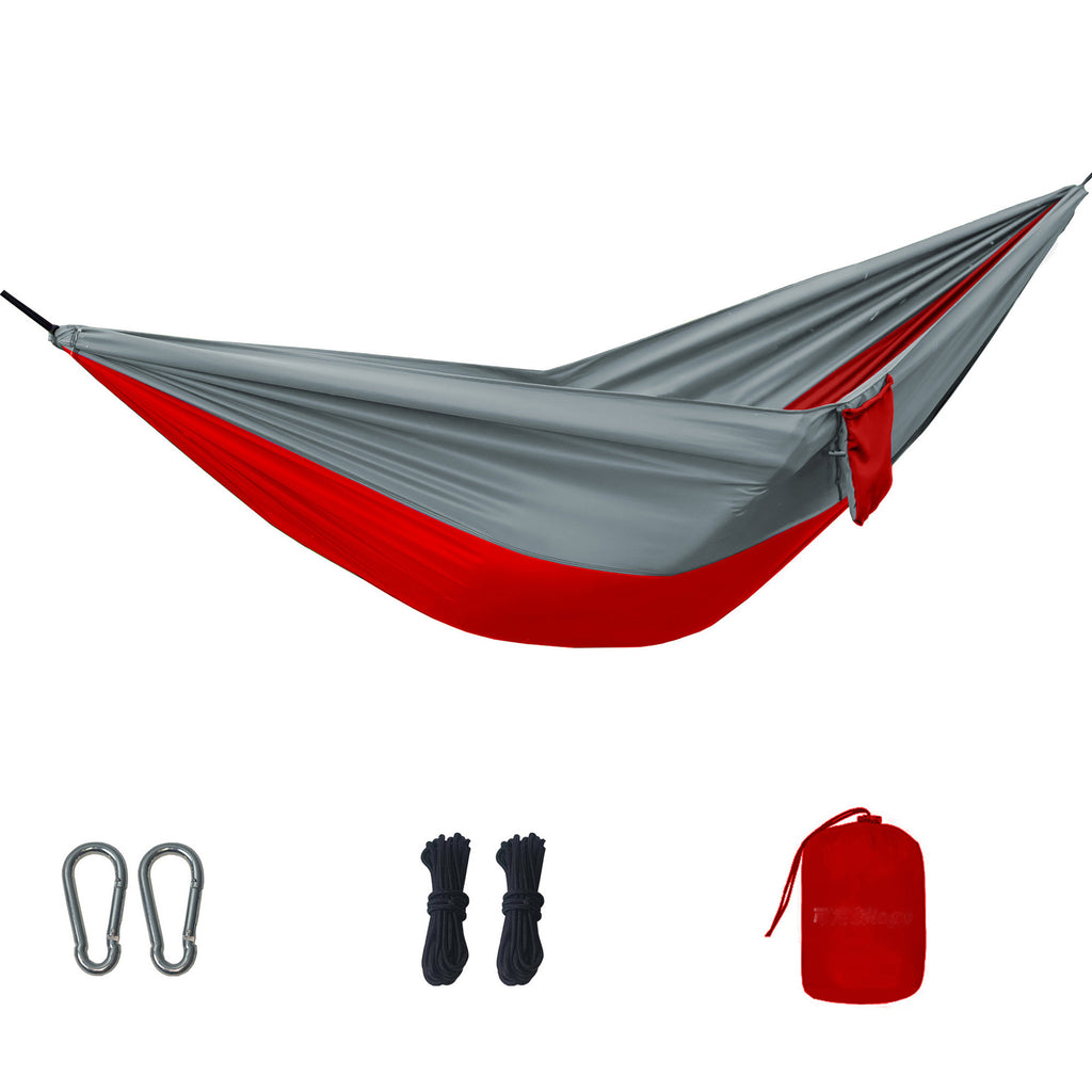 Outdoor Hammock Double Anti - Rollover Color Blocking