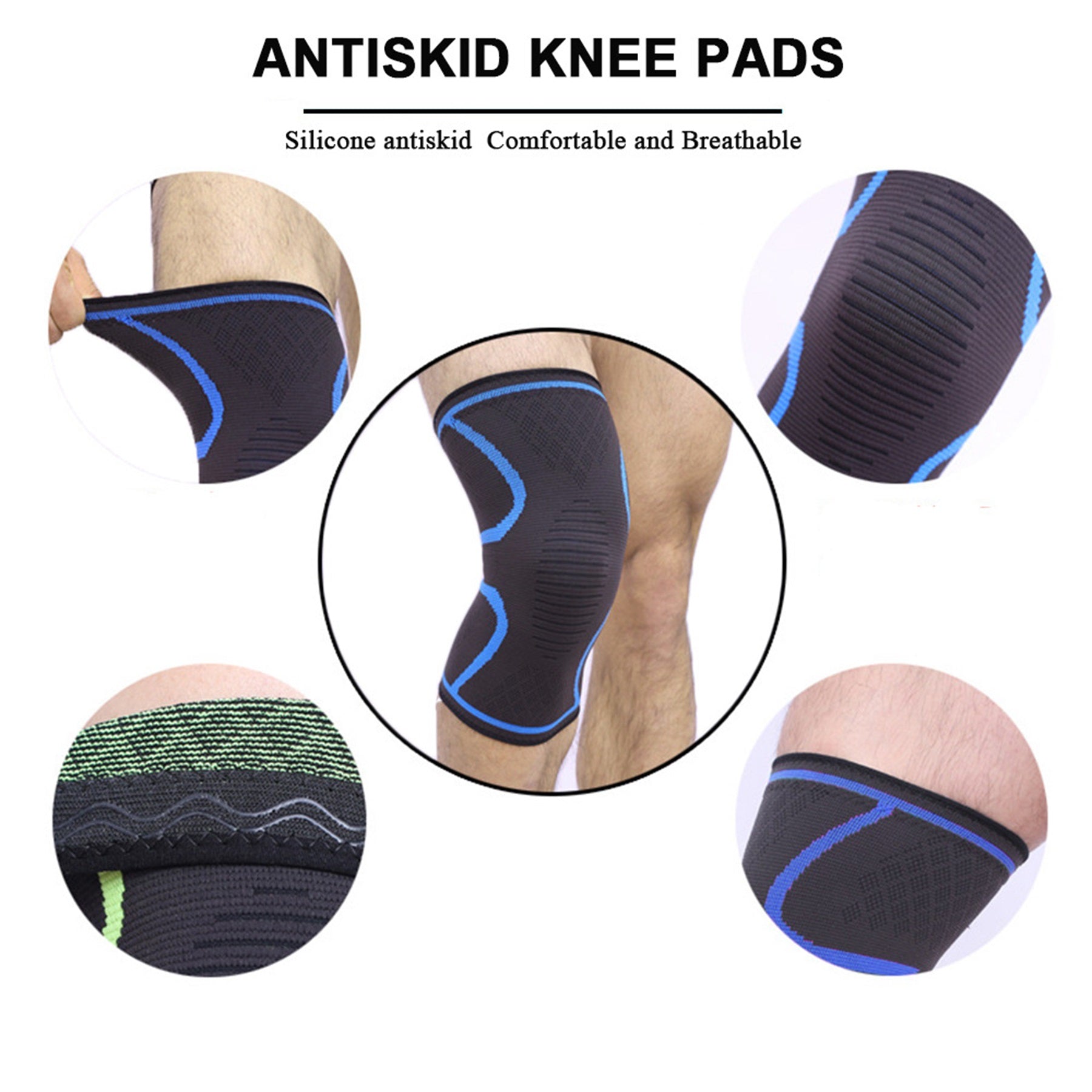 Knitted Nylon Sports Knee Pads For Men And Women