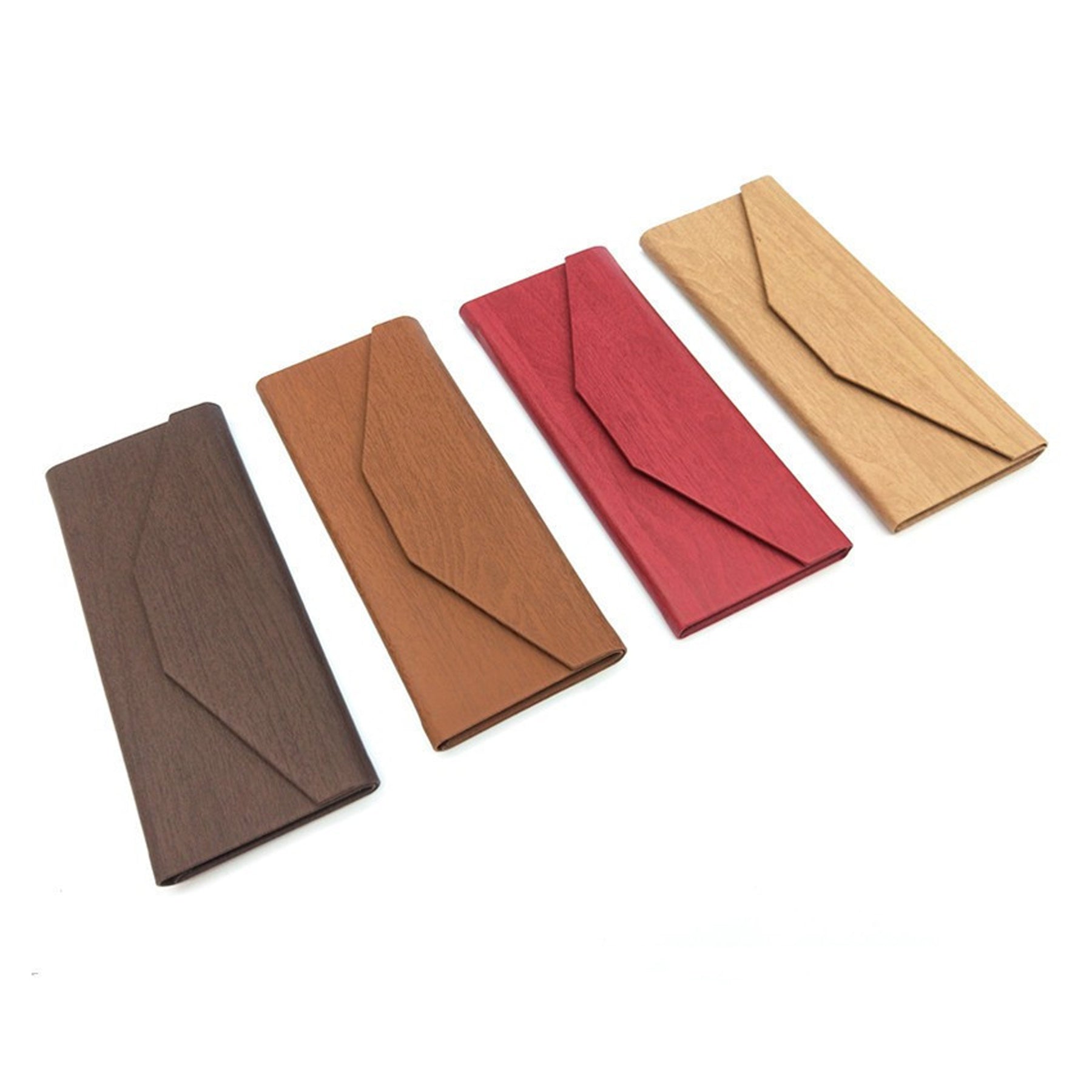 Foldable Eyelass Case With Wood Grain