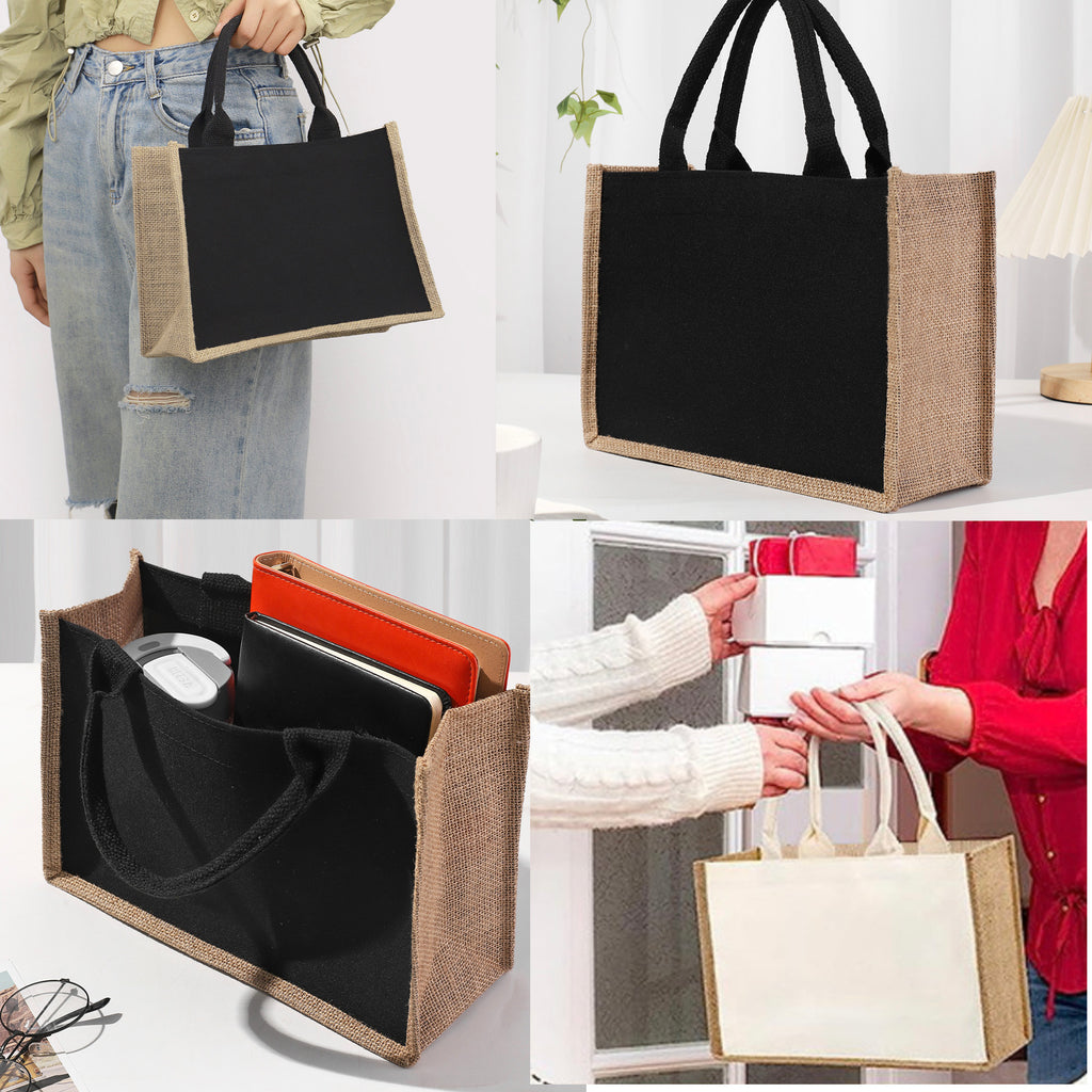 Burlap Canvas Tote Bag