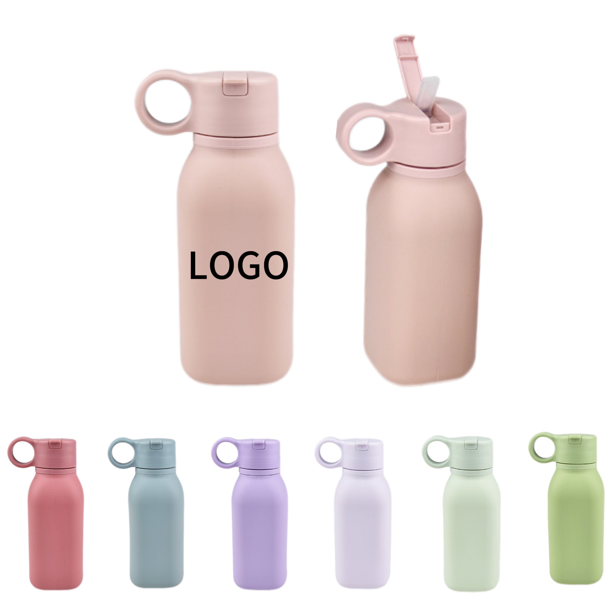 15oz Silicone Sports Water Bottle