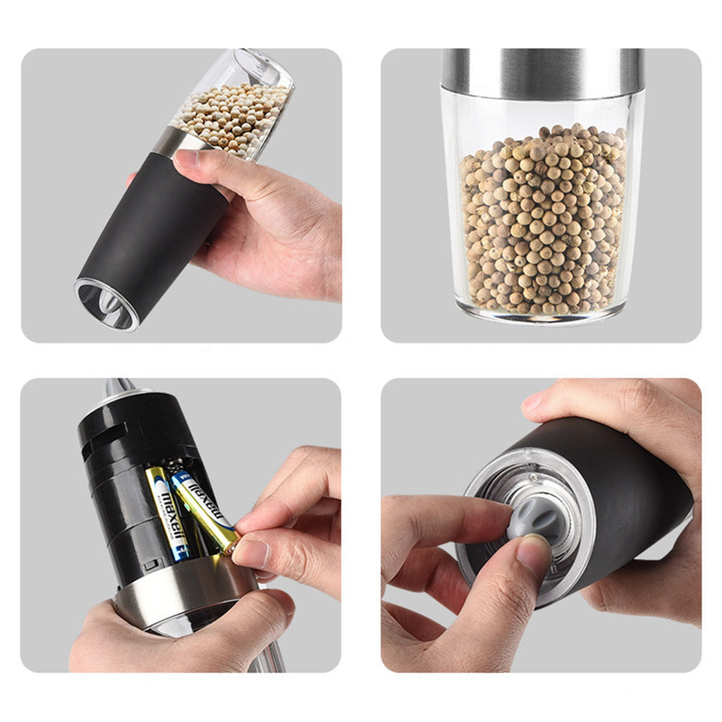 Gravity Electric Pepper and Salt Grinder With LED Light