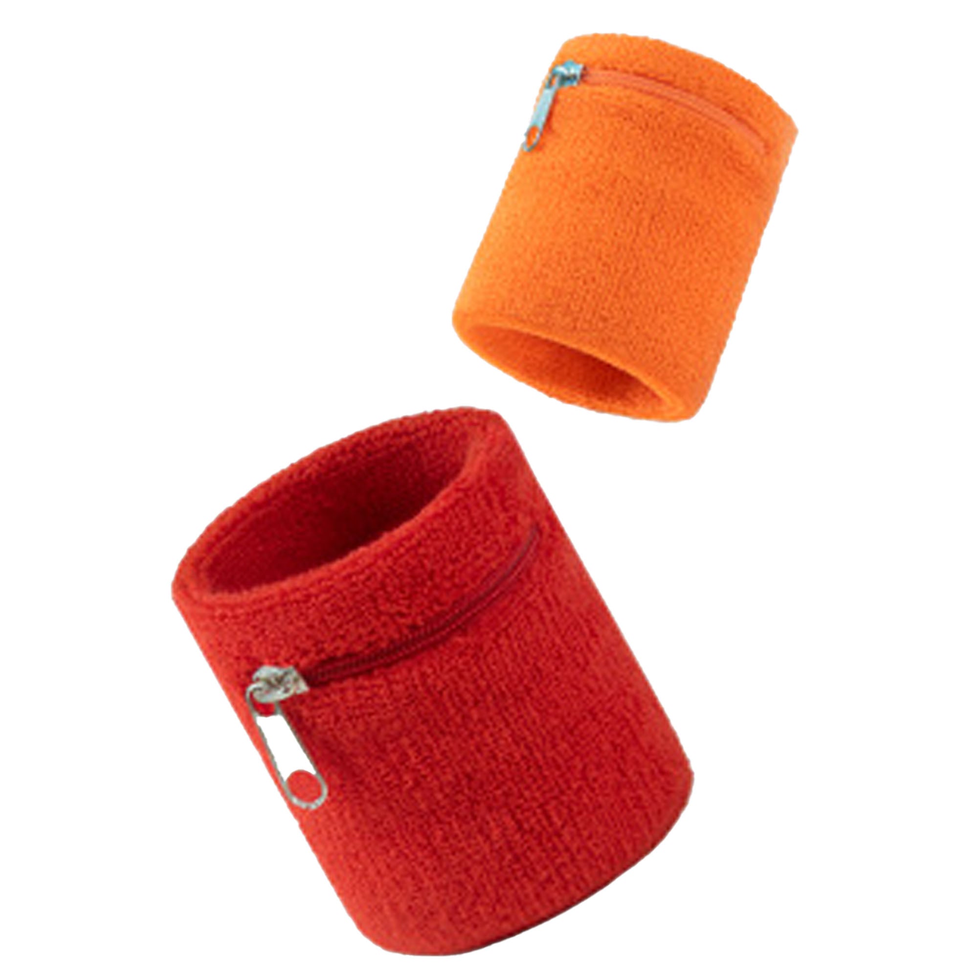Knit Sports Wristbands With Zipper Pocket