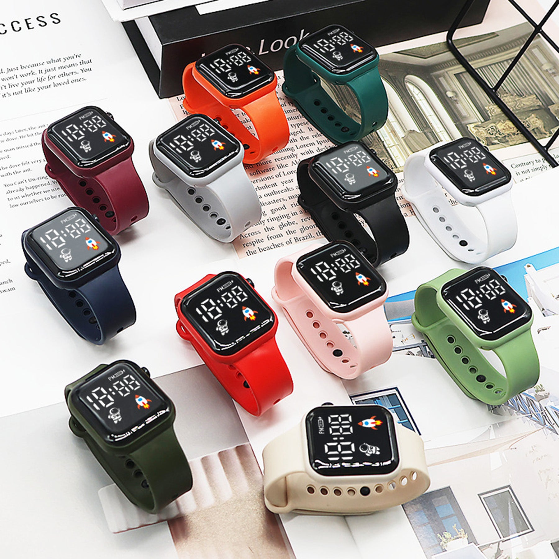 LED Cube Electronic Watch