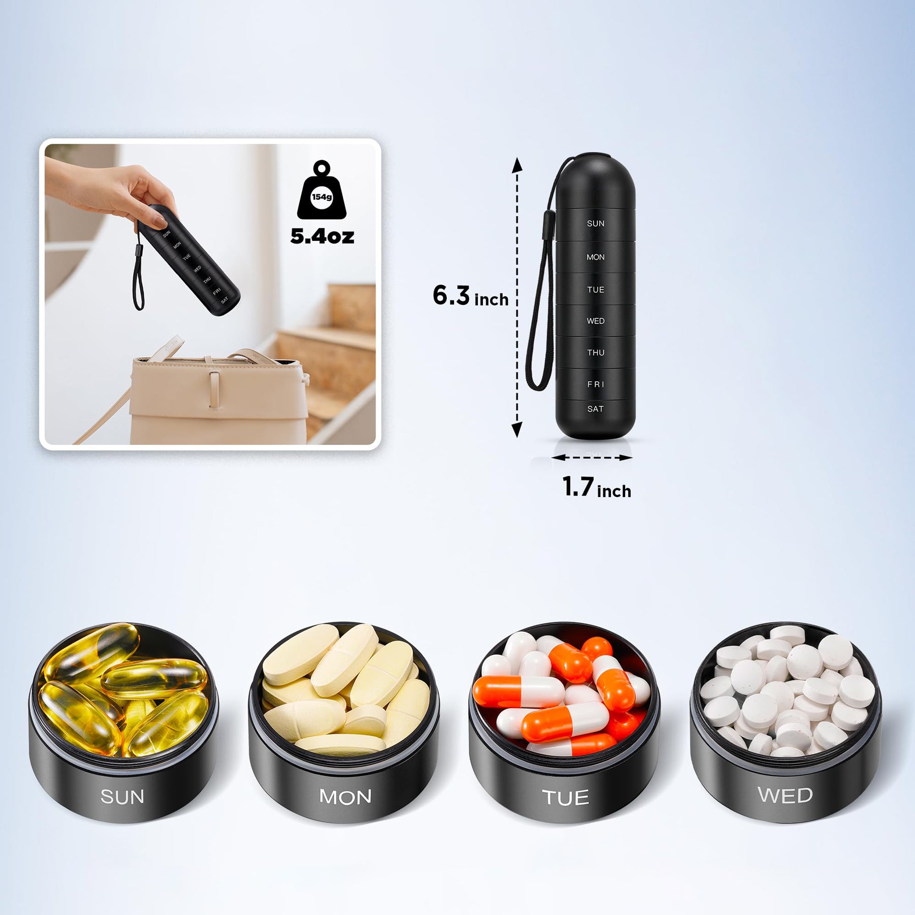 Big Style Delicate Metal Sealed Waterproof Outdoor Pill Box