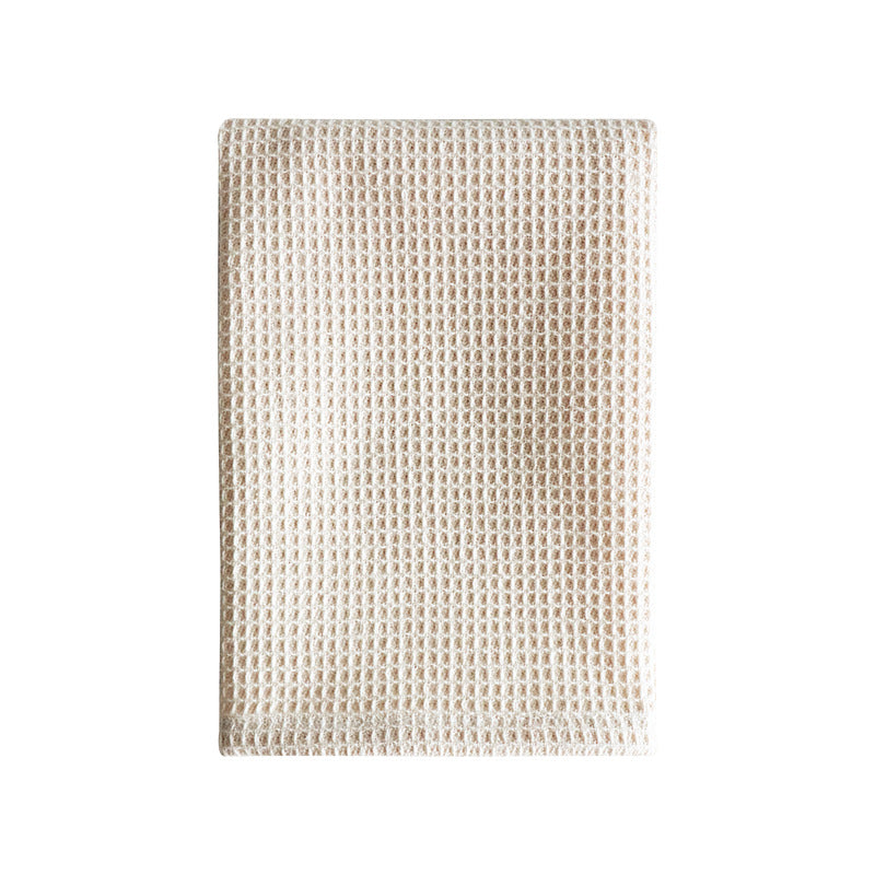 Cotton Waffle Dish Towels Scrub Kitchen Cloth Solid Color