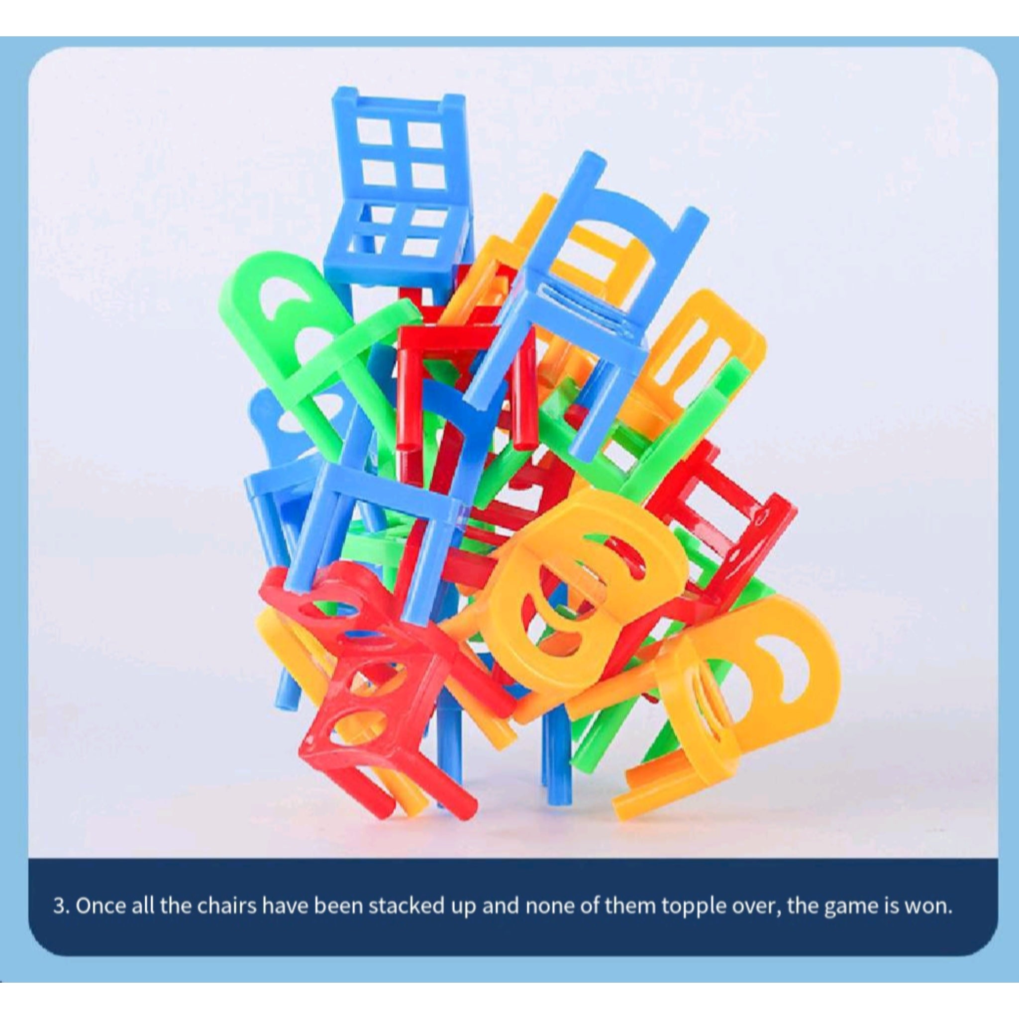 Stacking Chairs Toy Preschool Balance Game For Parent Child