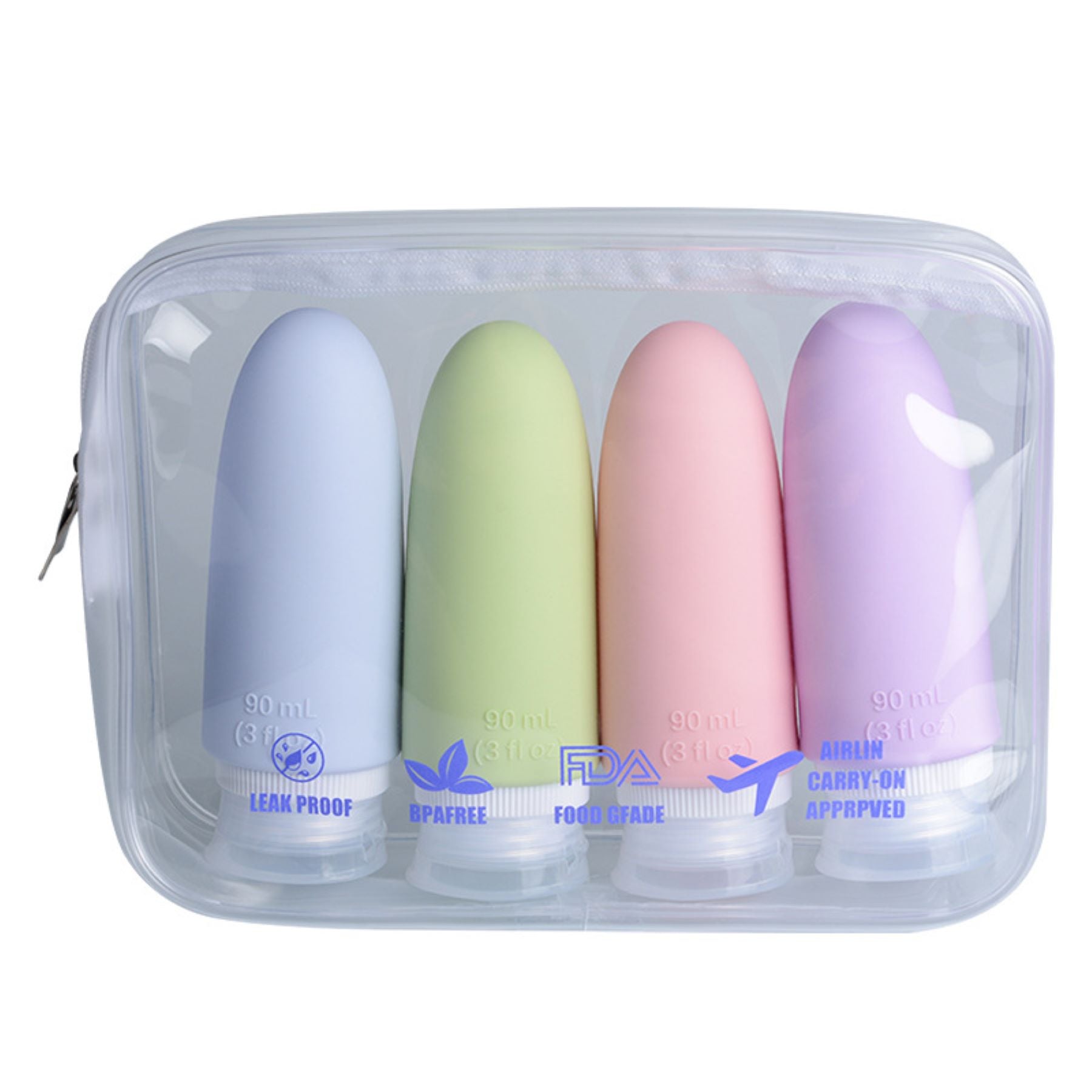 3 Oz Silicone Travel Dispensing Bottles