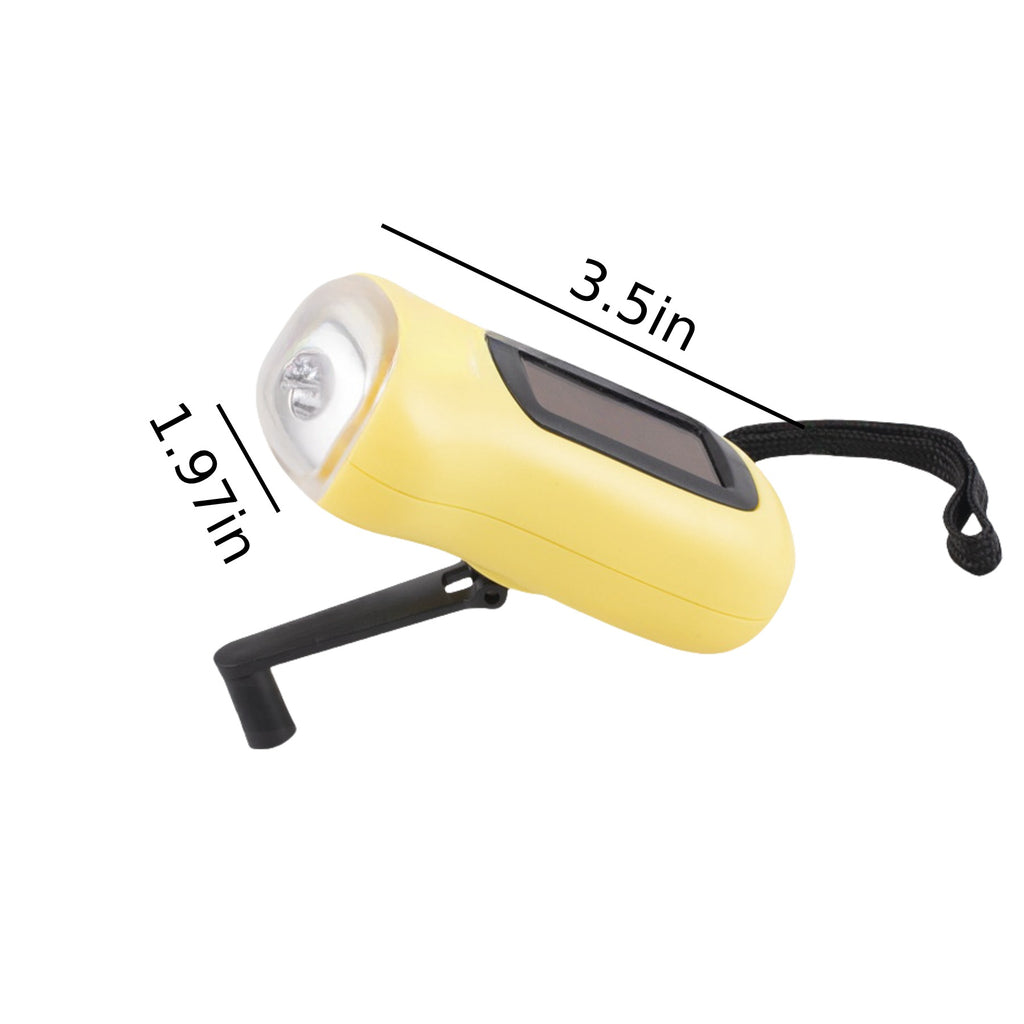 Portable Hand Crank Solar Flashlight