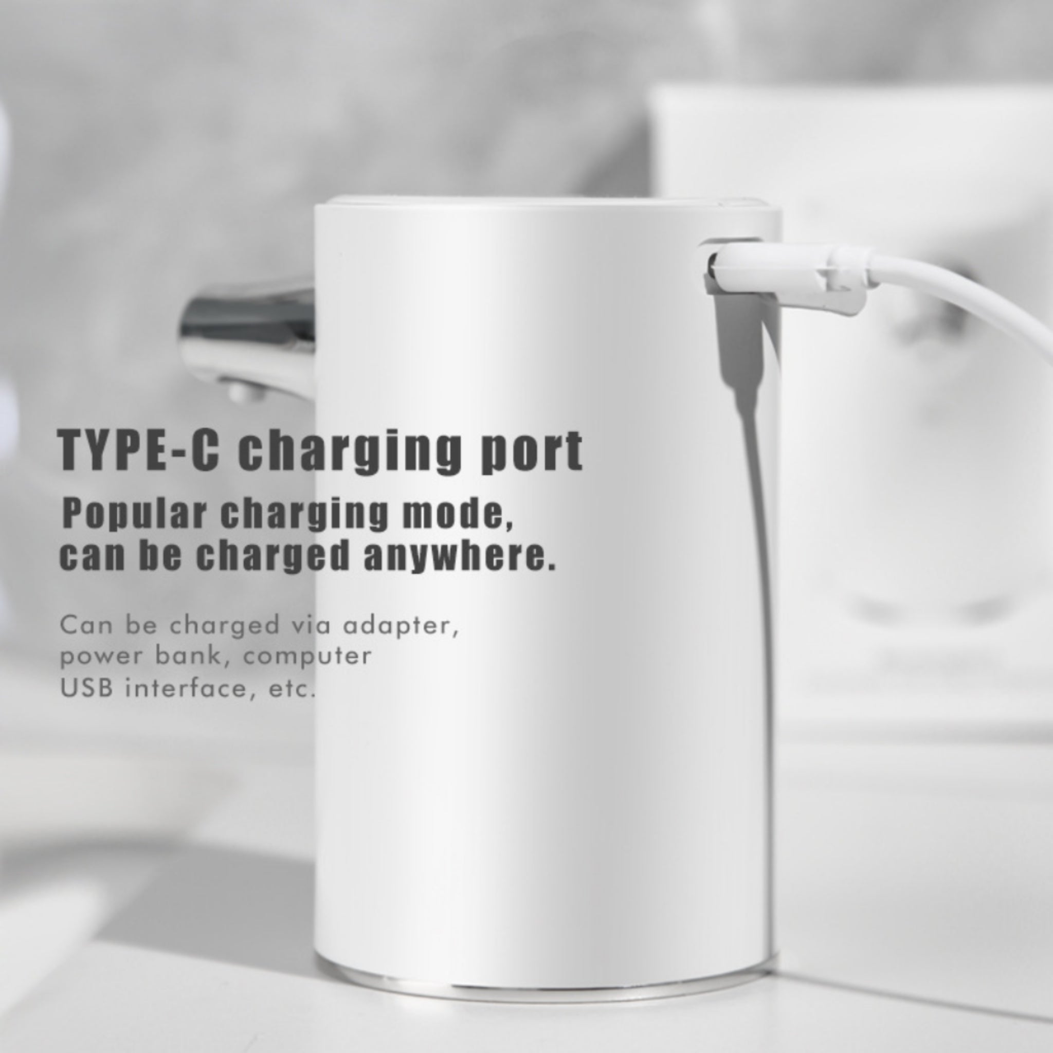 Touchless Soap Dispenser Rechargeable Universal Waterproof