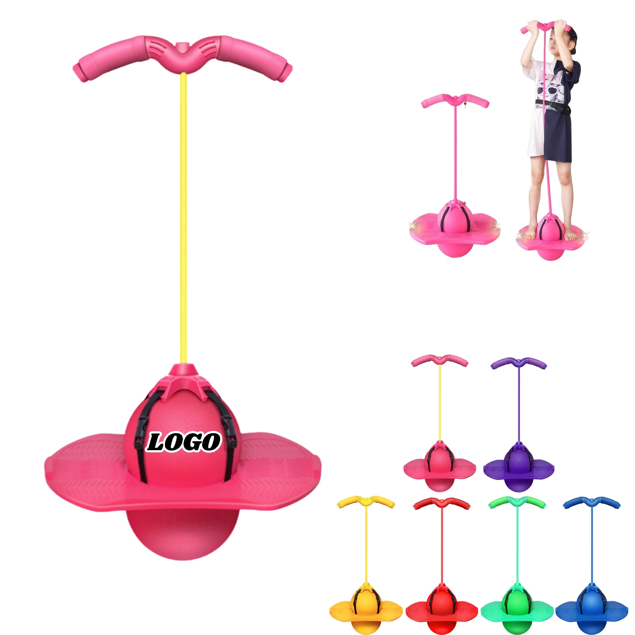 Anti Slip Animal Hopper Ball For Kids With Handle